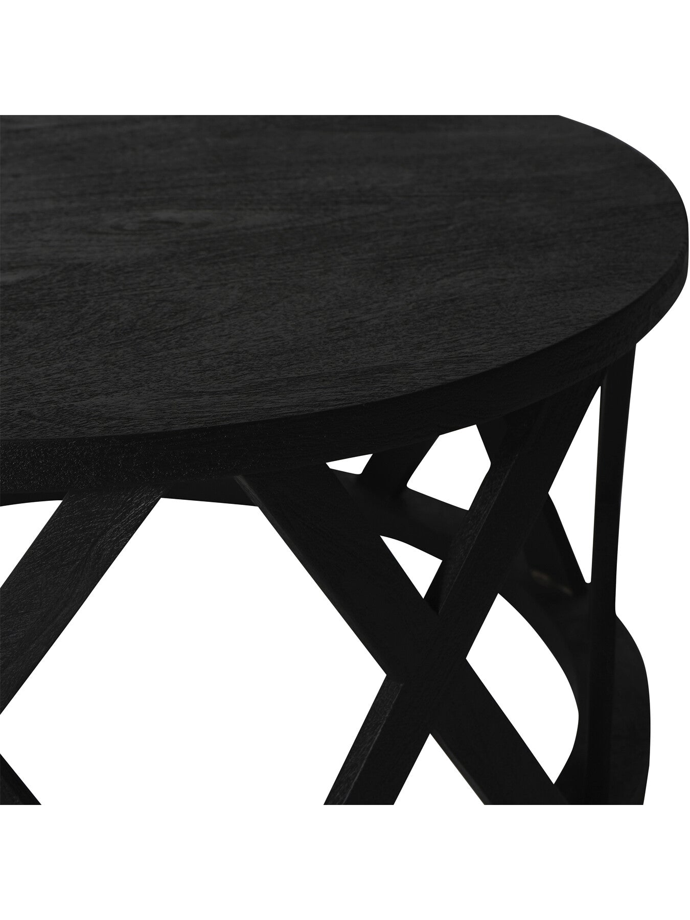 Cali Solid Wooden Coffee Table in Black