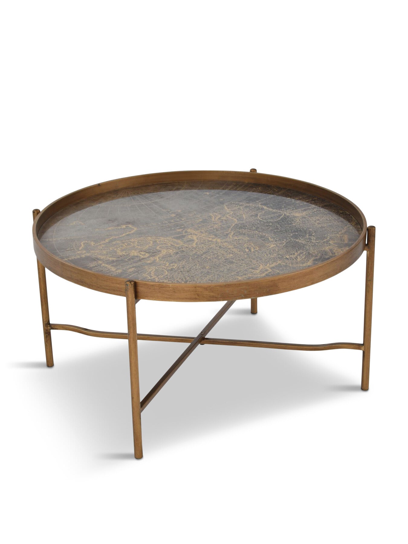 Vienna Antique Atlas Coffee Tray Table