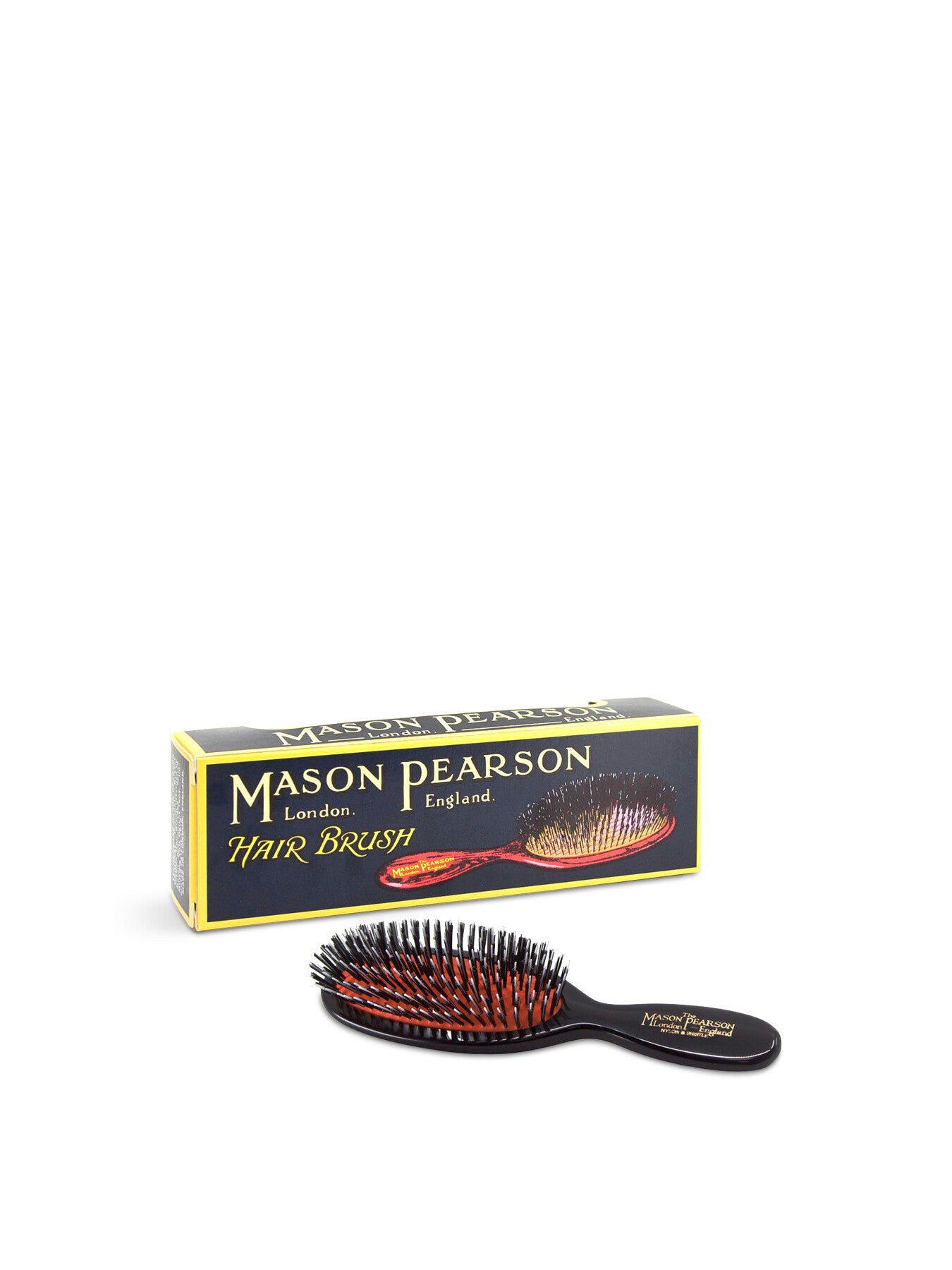 Pocket Bristle Nylon Hairbrush Dark Ruby