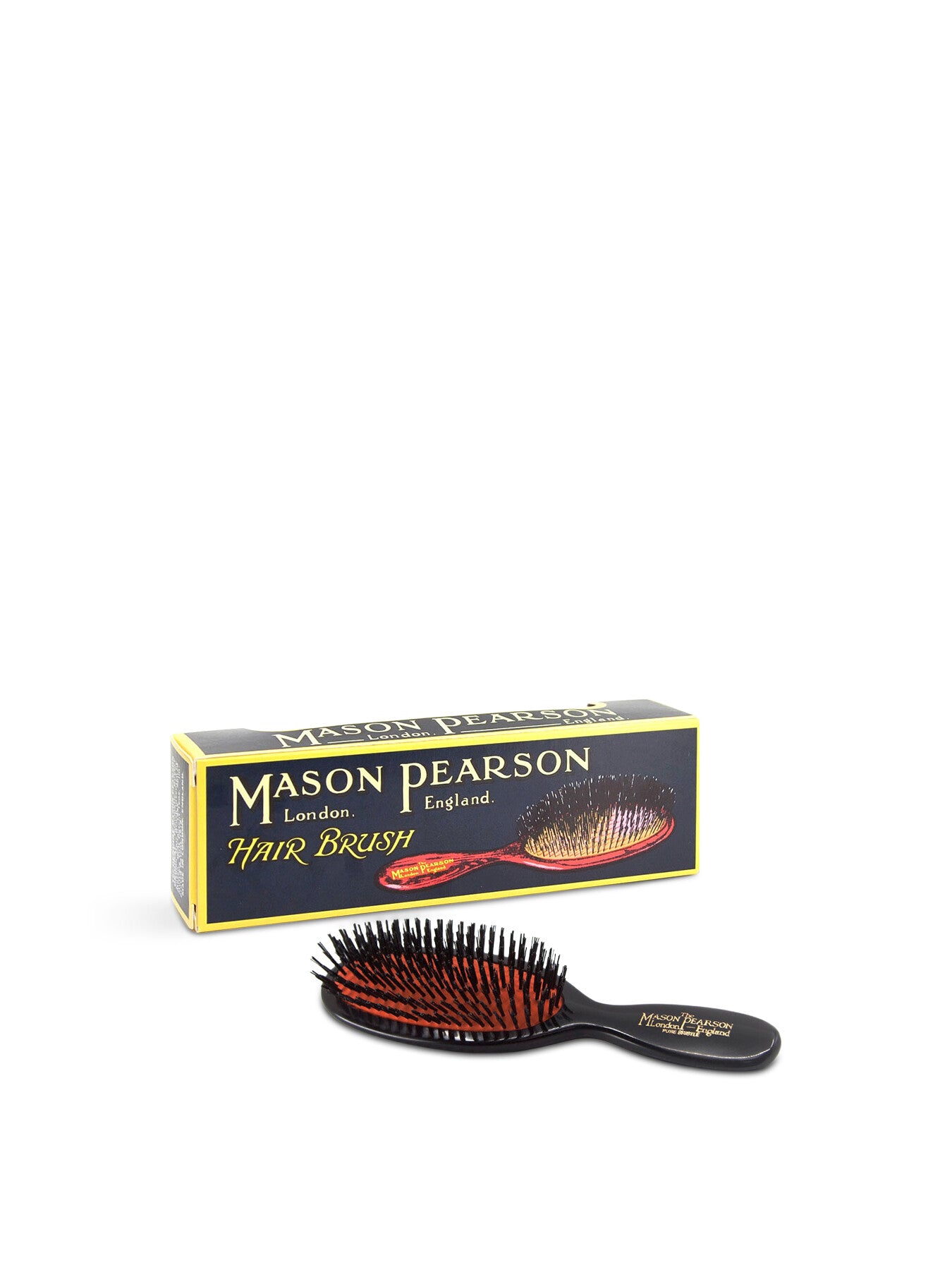Pocket Bristle Hairbrush Dark Ruby