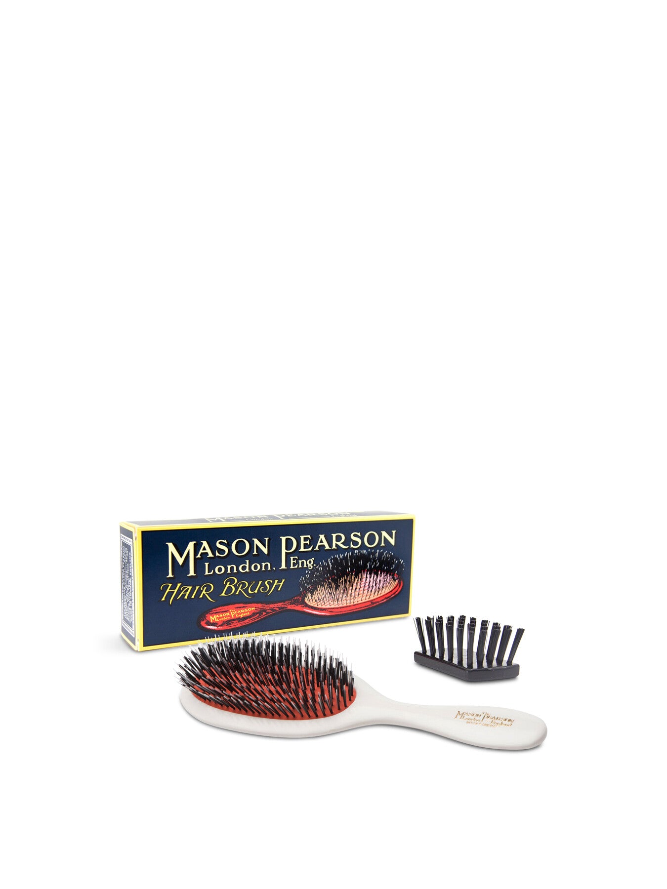 Handy Bristle Nylon Hairbrush Ivory White