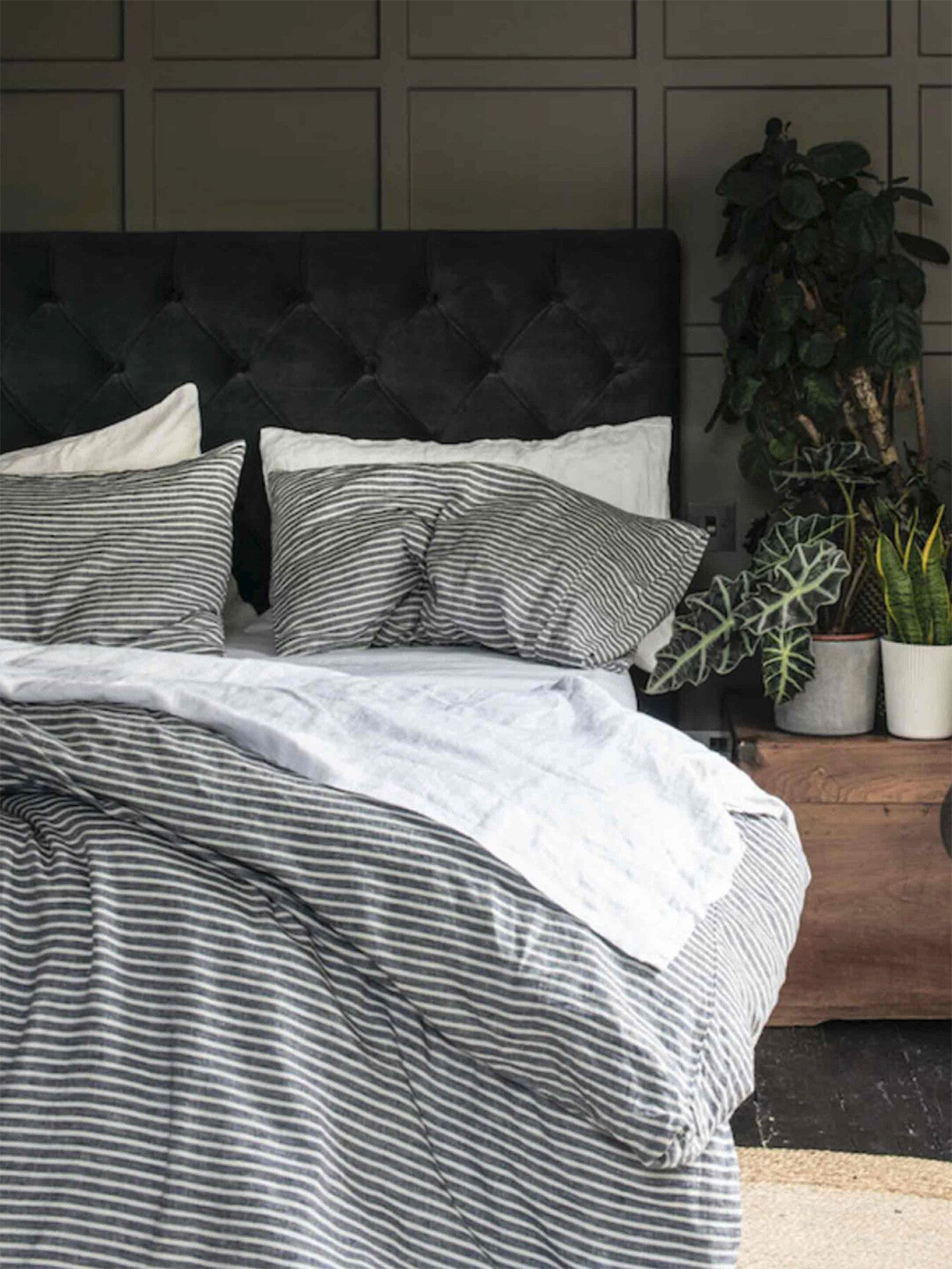 Stripe Linen Flat Sheet