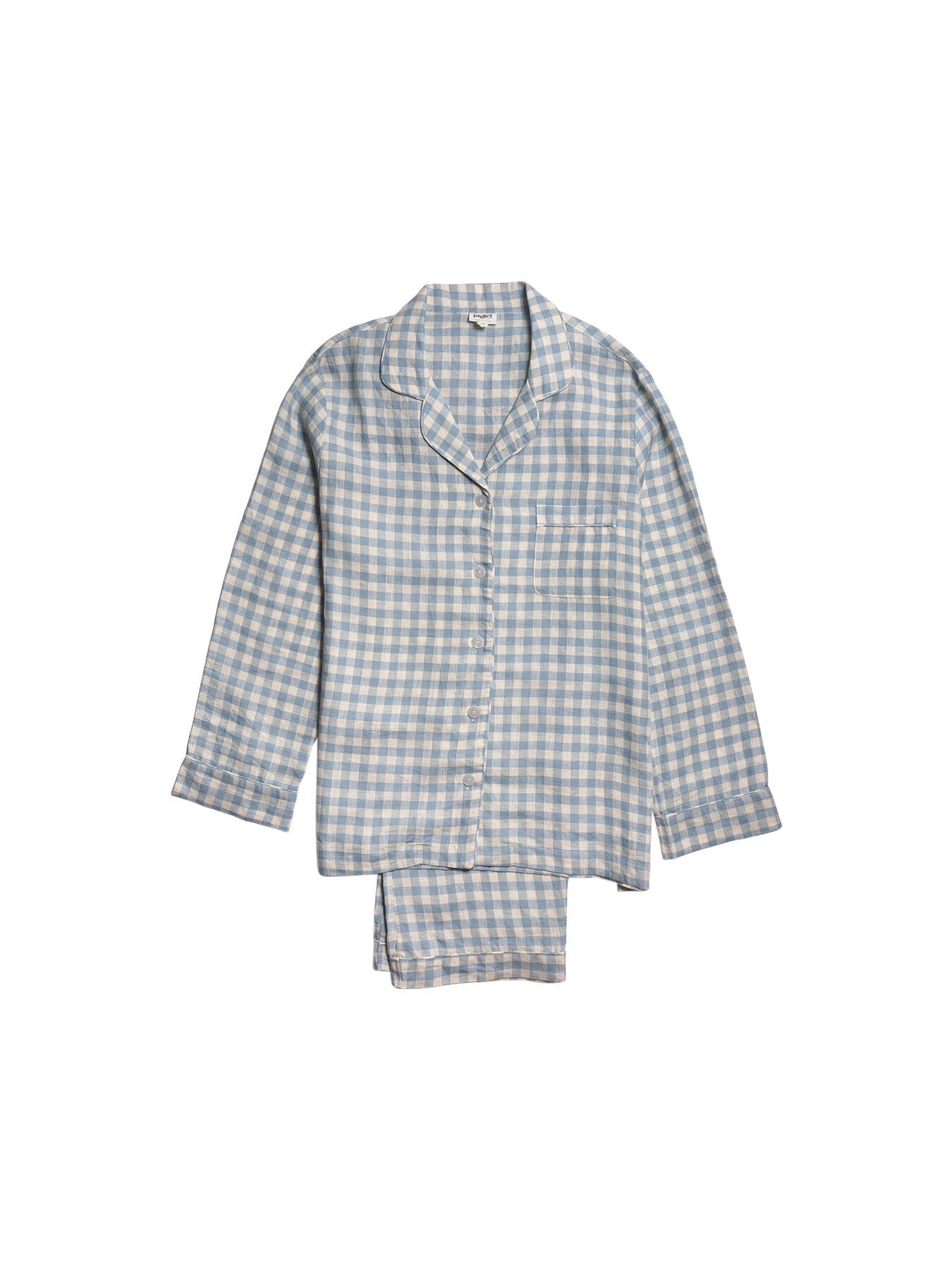 Gingham Linen Women's PJ Trouser Set