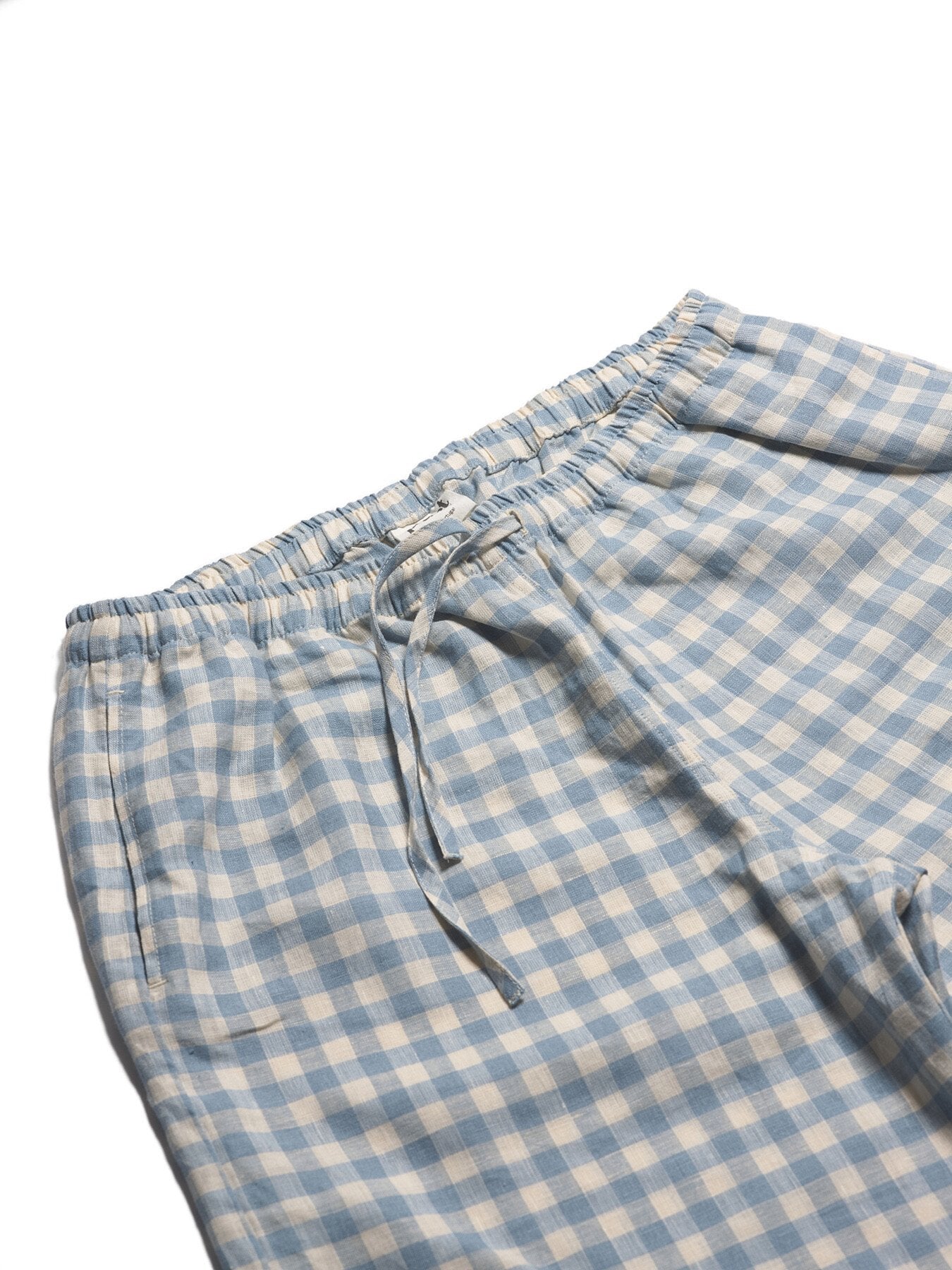Gingham Linen Women's PJ Trouser Set