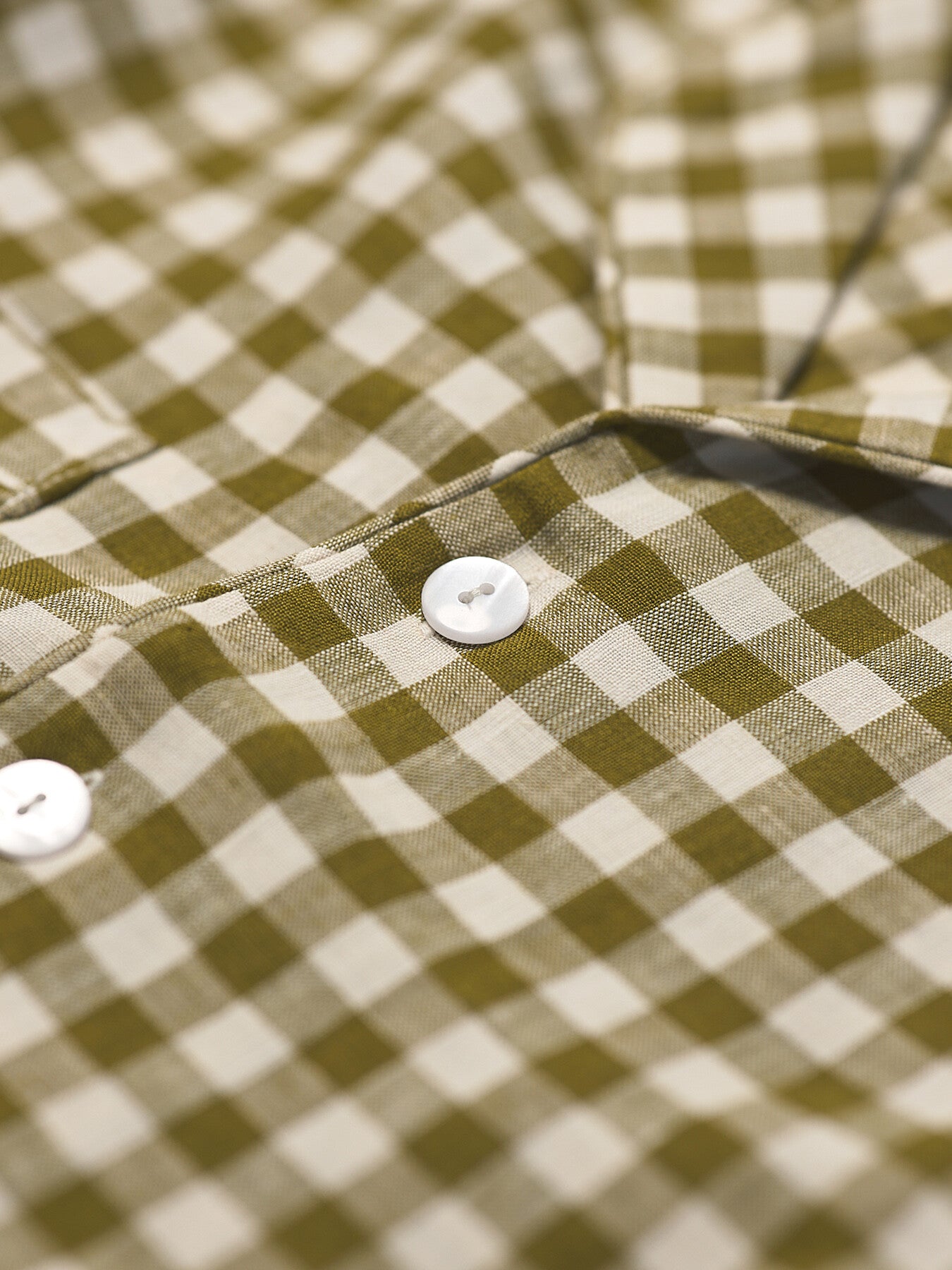 Gingham Linen Men's PJ Trouser Set