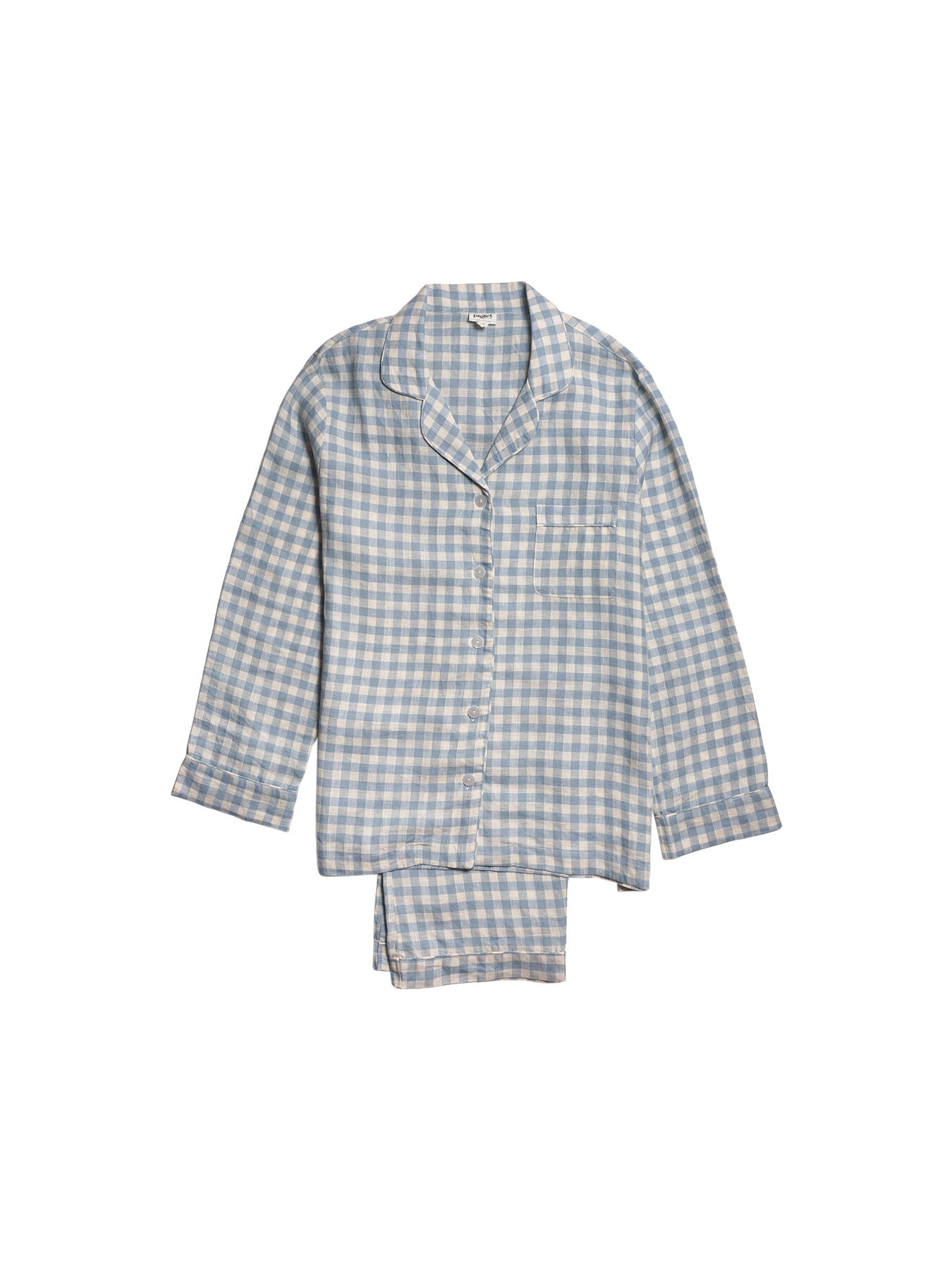 Gingham Linen Men's PJ Trouser Set
