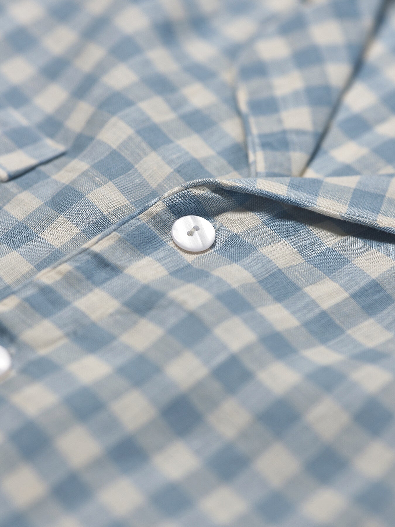 Gingham Linen Men's PJ Trouser Set