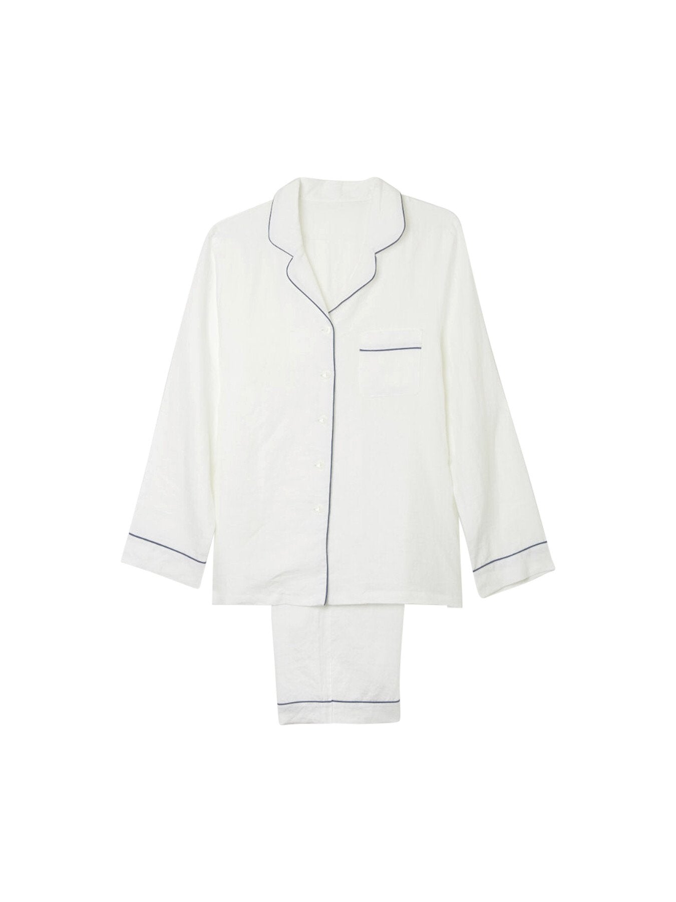 Plain Linen Women's PJ Trouser Set