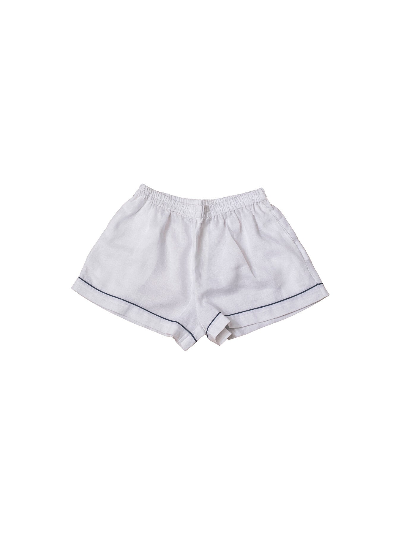 Plain Linen Women's PJ Shorts Set