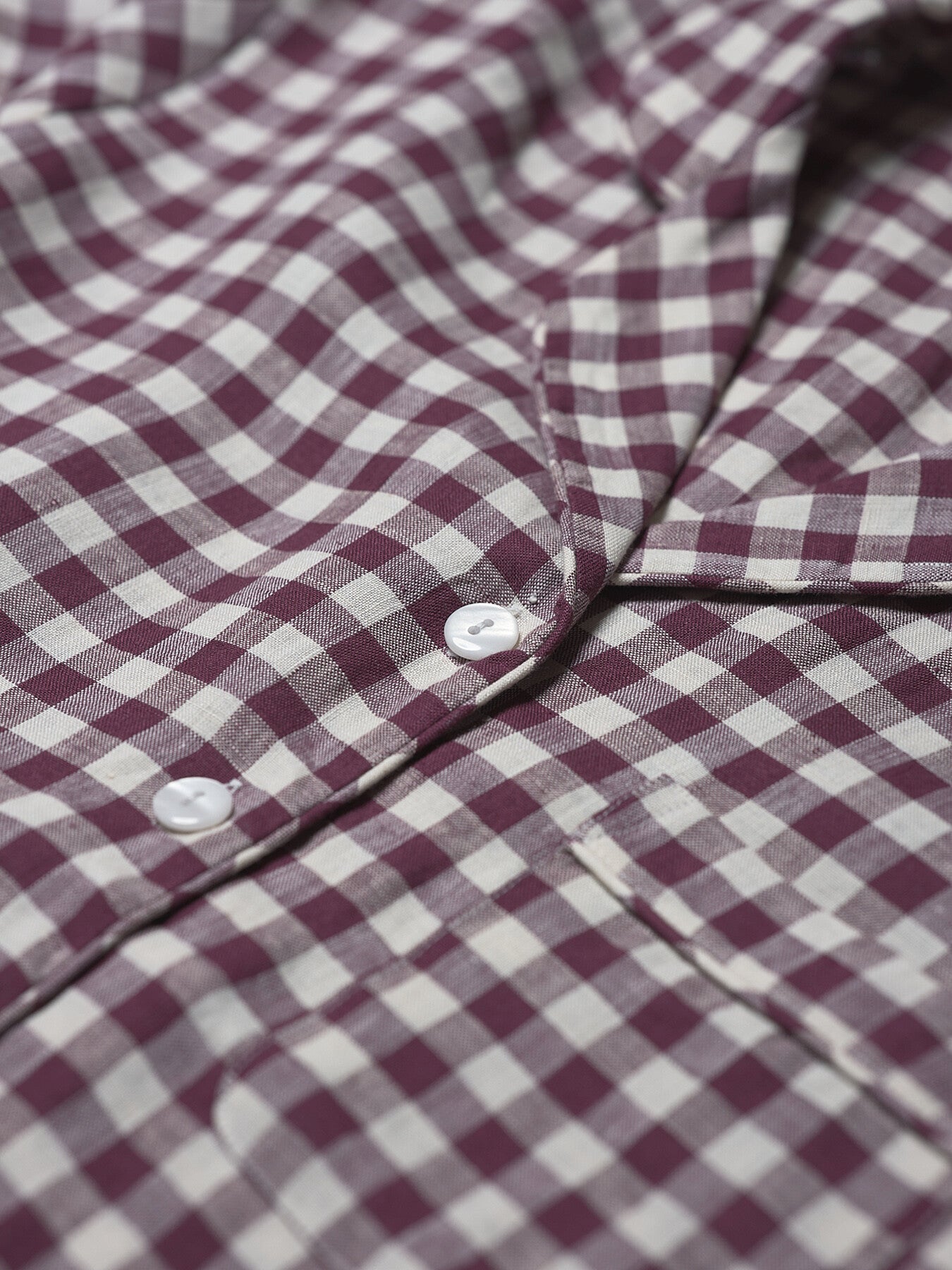Gingham Linen Women's PJ Trouser Set