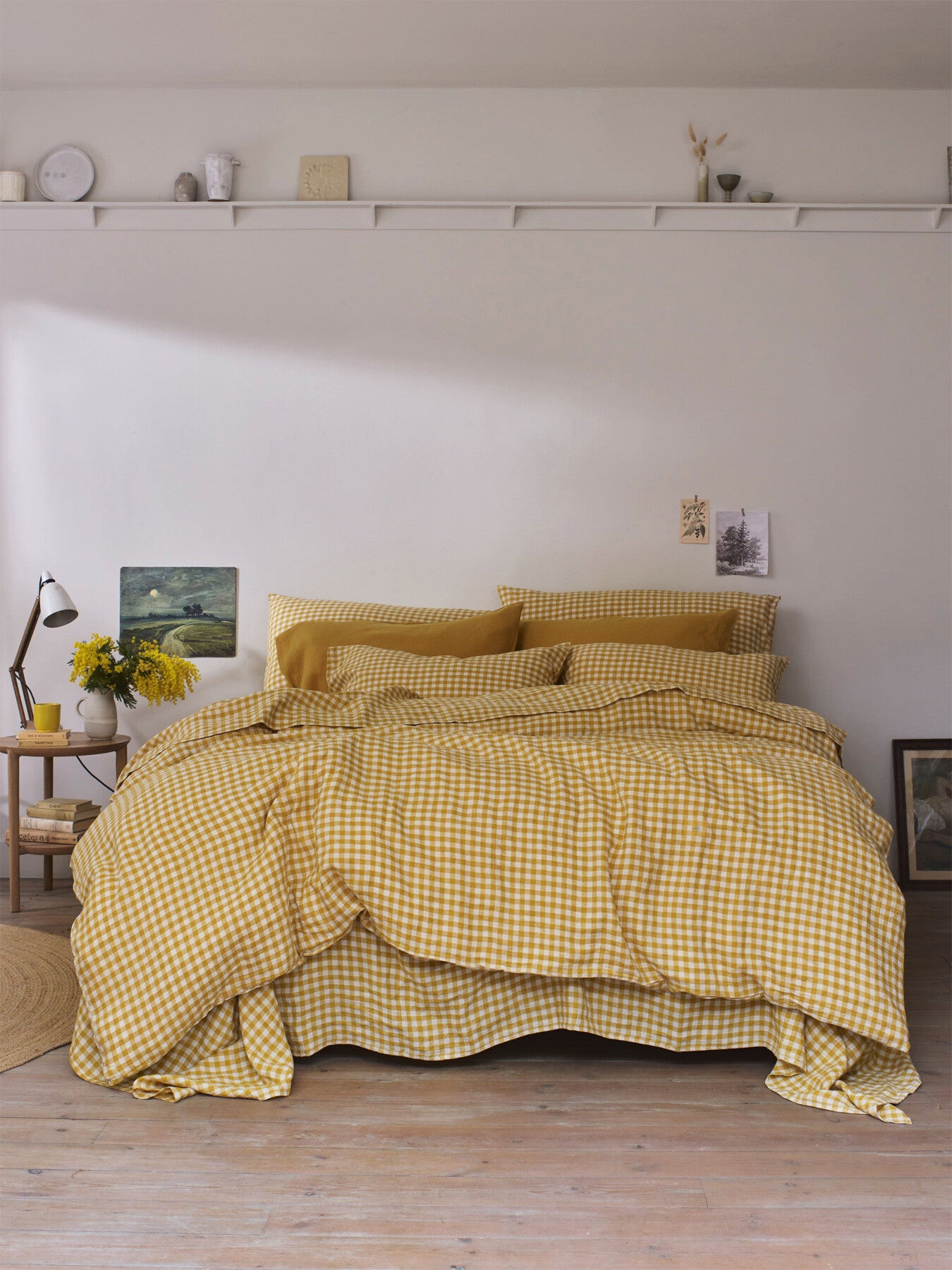 Gingham Linen Duvet Cover