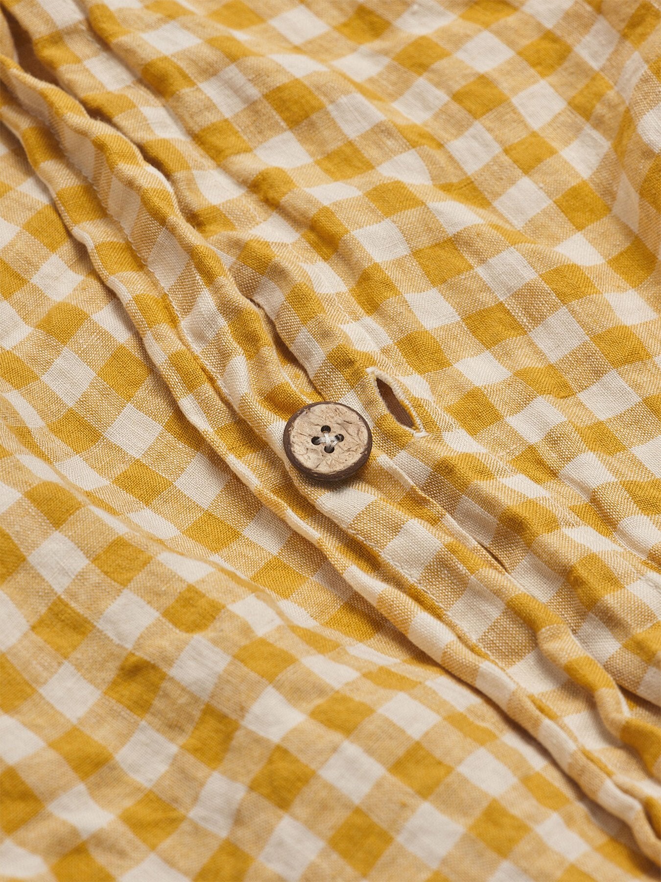 Gingham Linen Duvet Cover