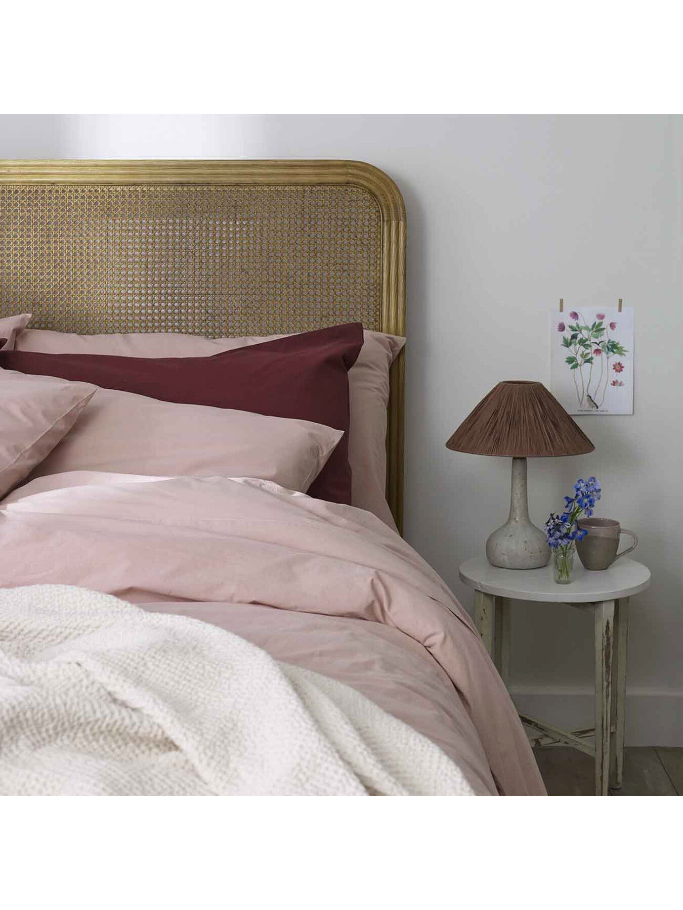 French Rose Washed Cotton Percale Duvet Cover