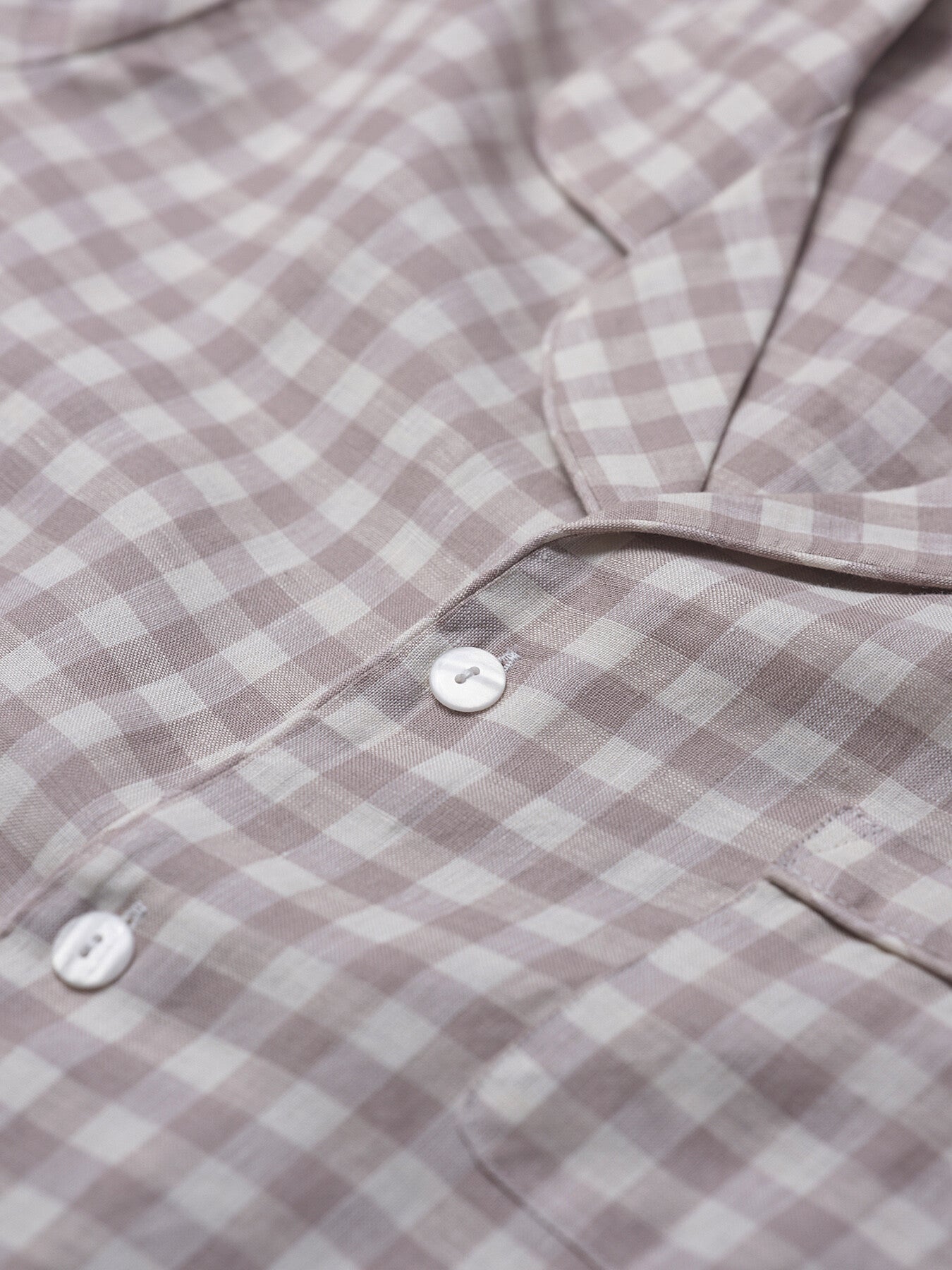 Gingham Linen Men's PJ Trouser Set