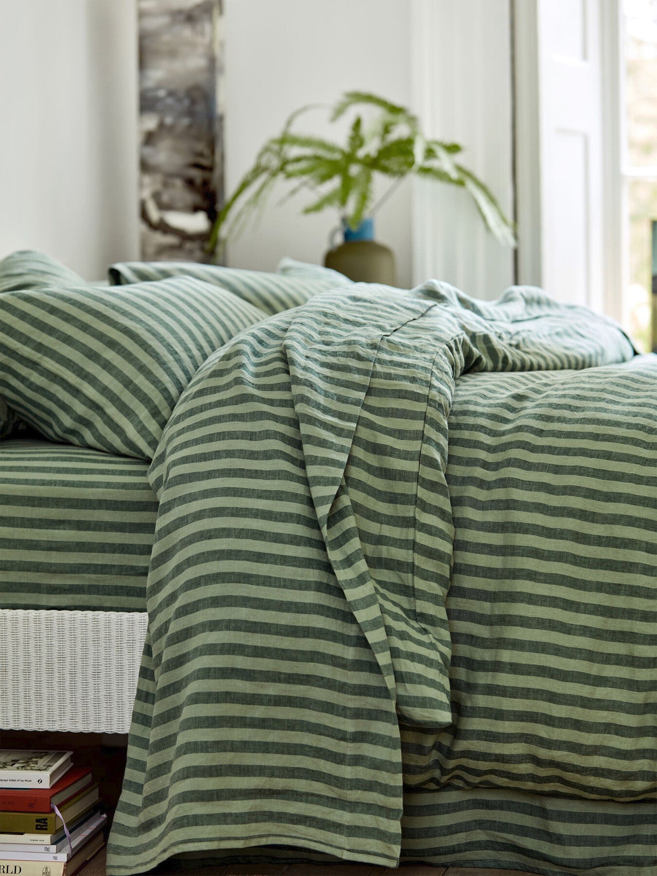 Pembroke Stripe Linen Duvet Cover