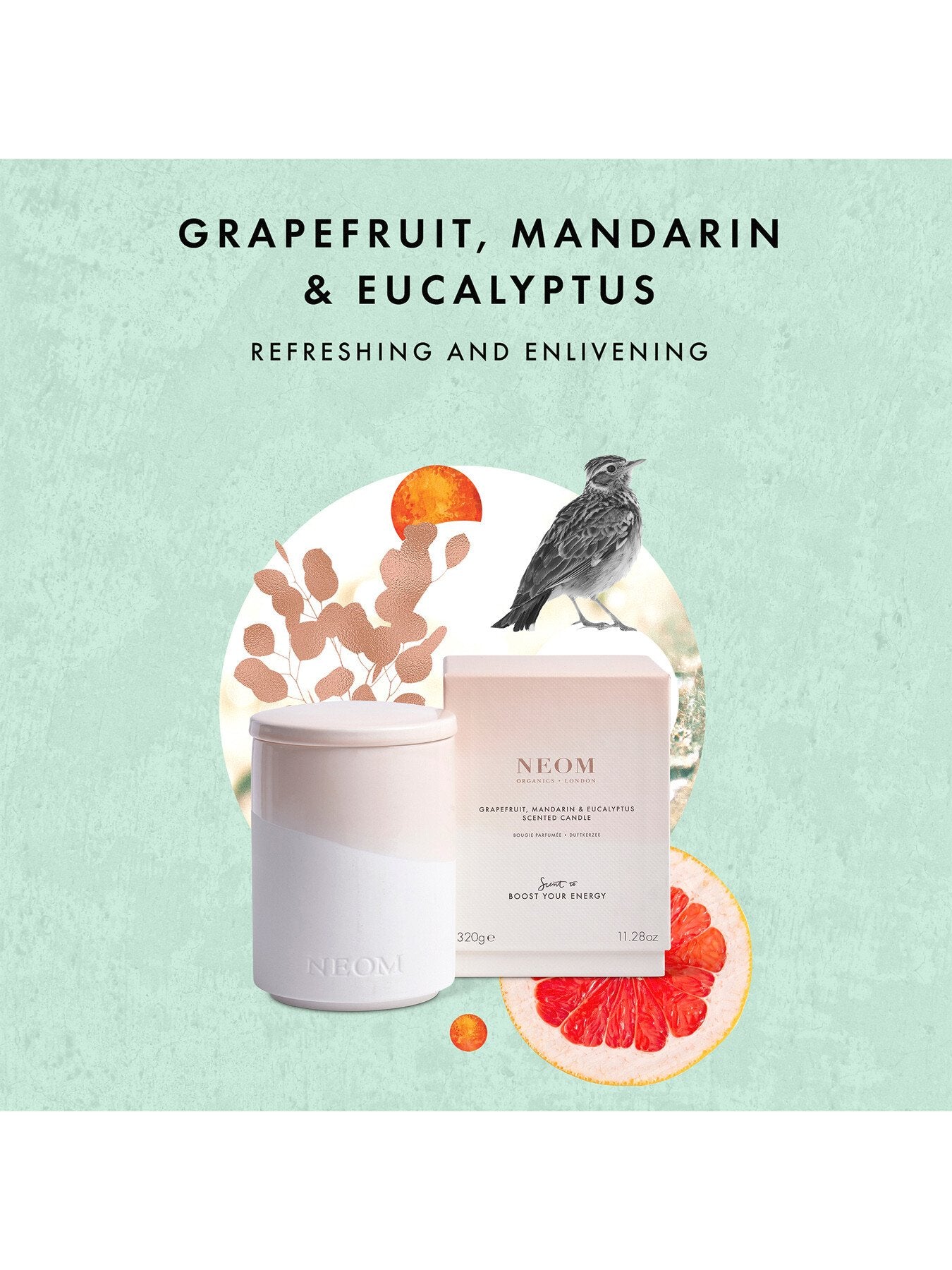 Grapefruit Mandarin Eucalyptus Scented Candle