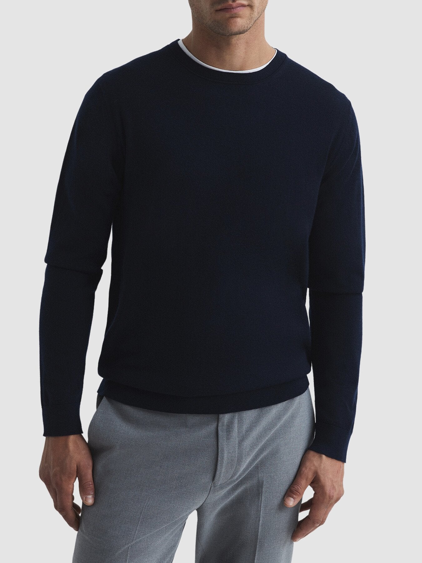 Navy BlueWessex Merino Wool Jumper