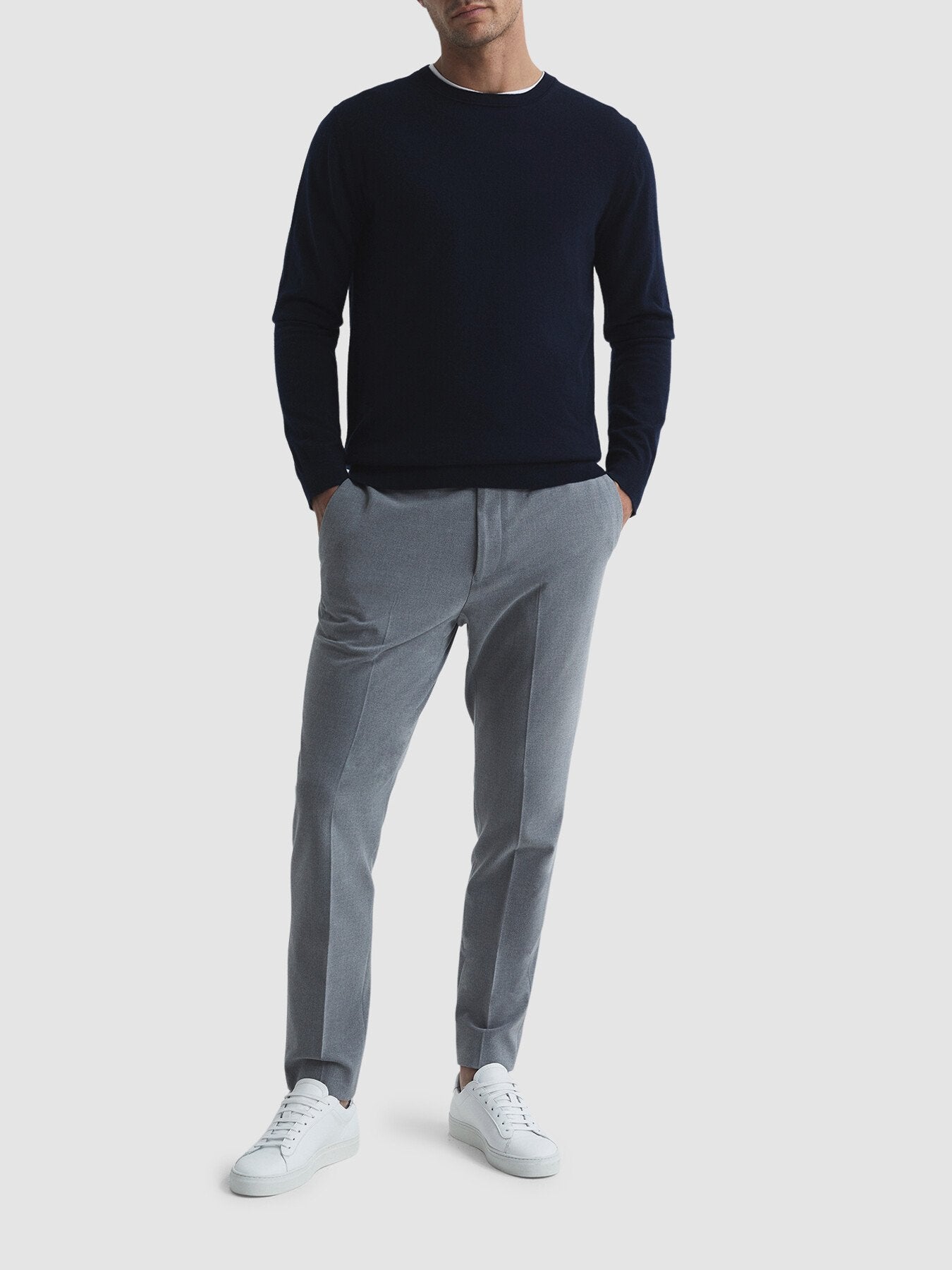 Navy BlueWessex Merino Wool Jumper