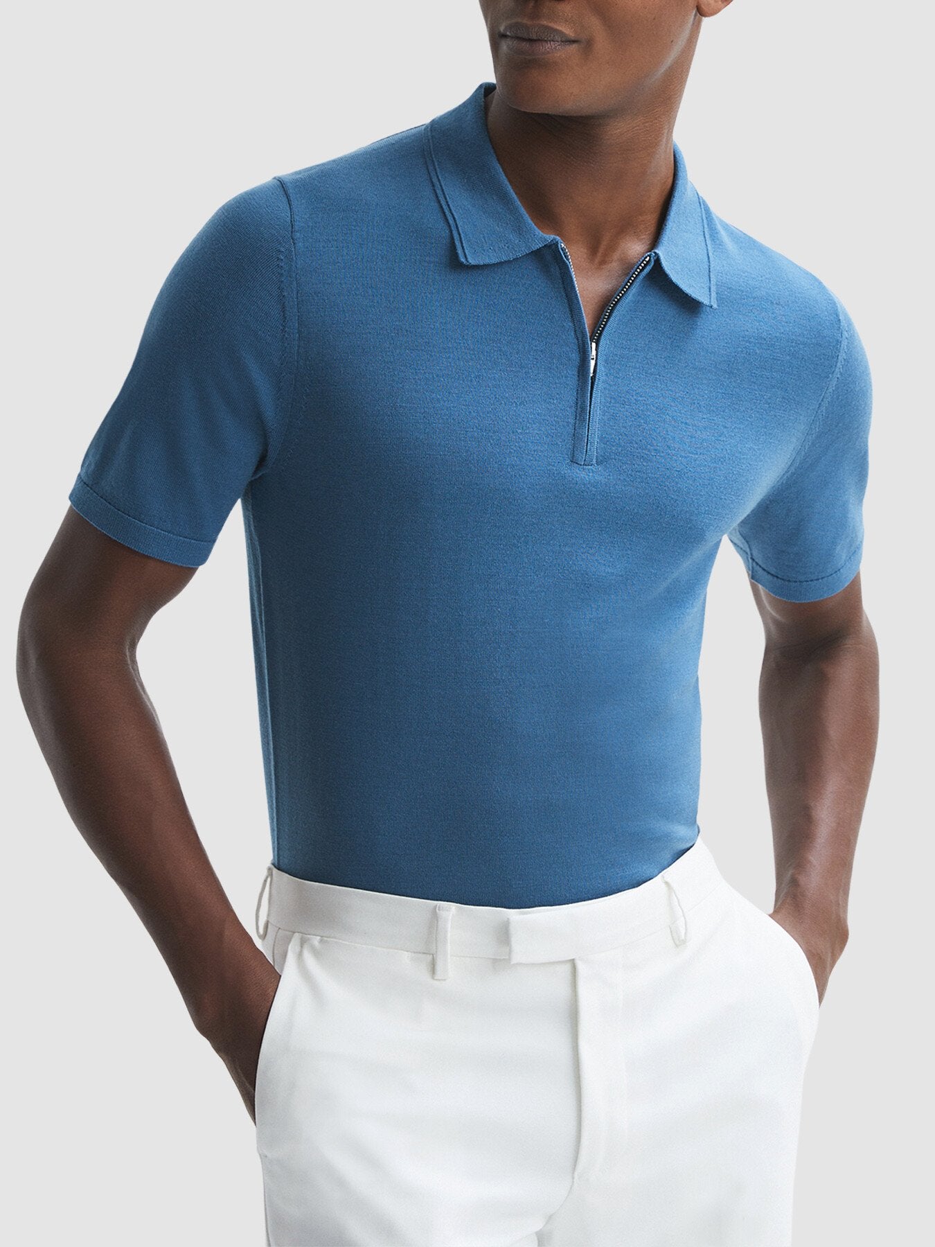 Maxwell Merino Zip Neck Polo