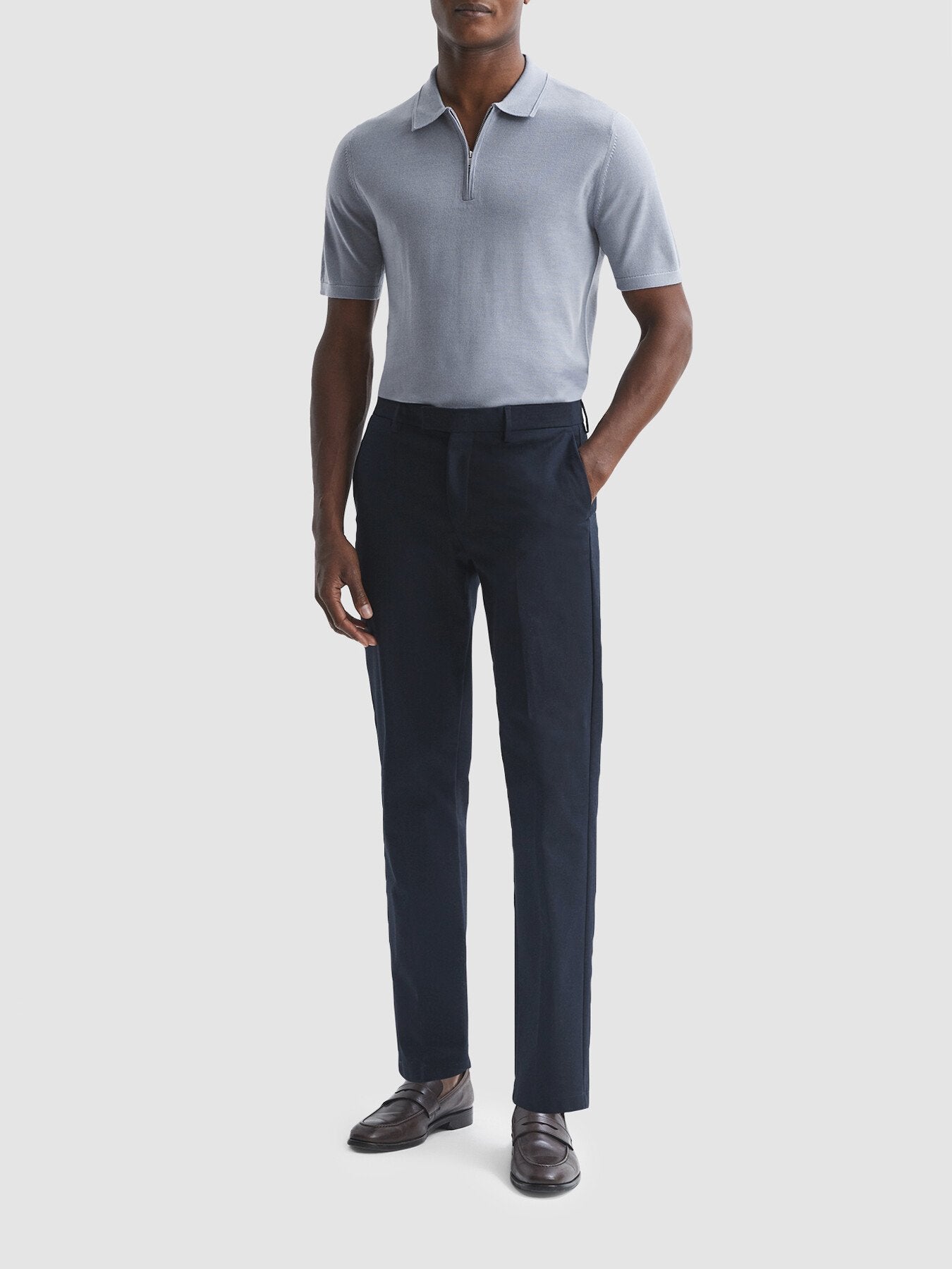 Maxwell Merino Zip Neck Polo