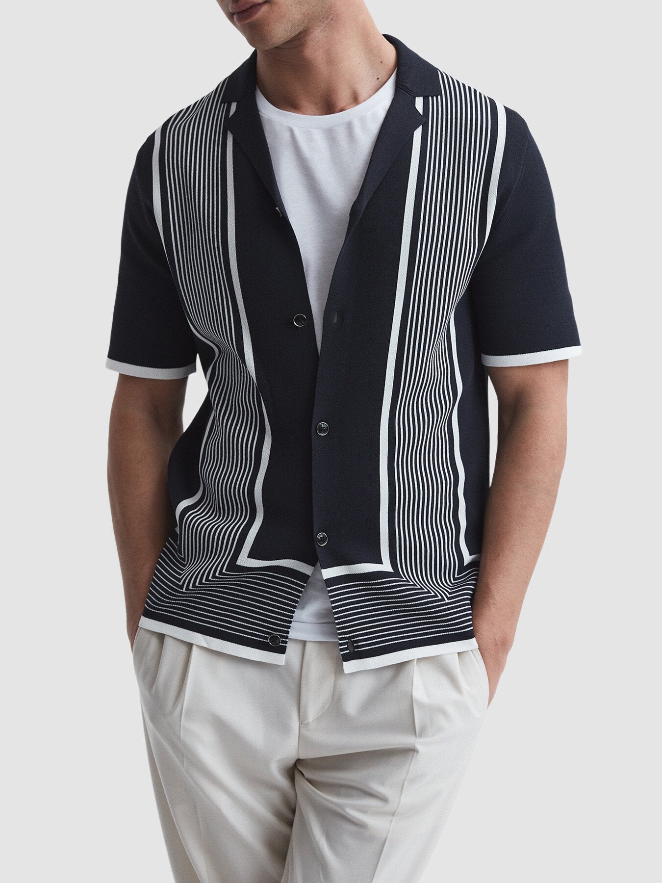 Heath Striped Cuban Collar Shirt