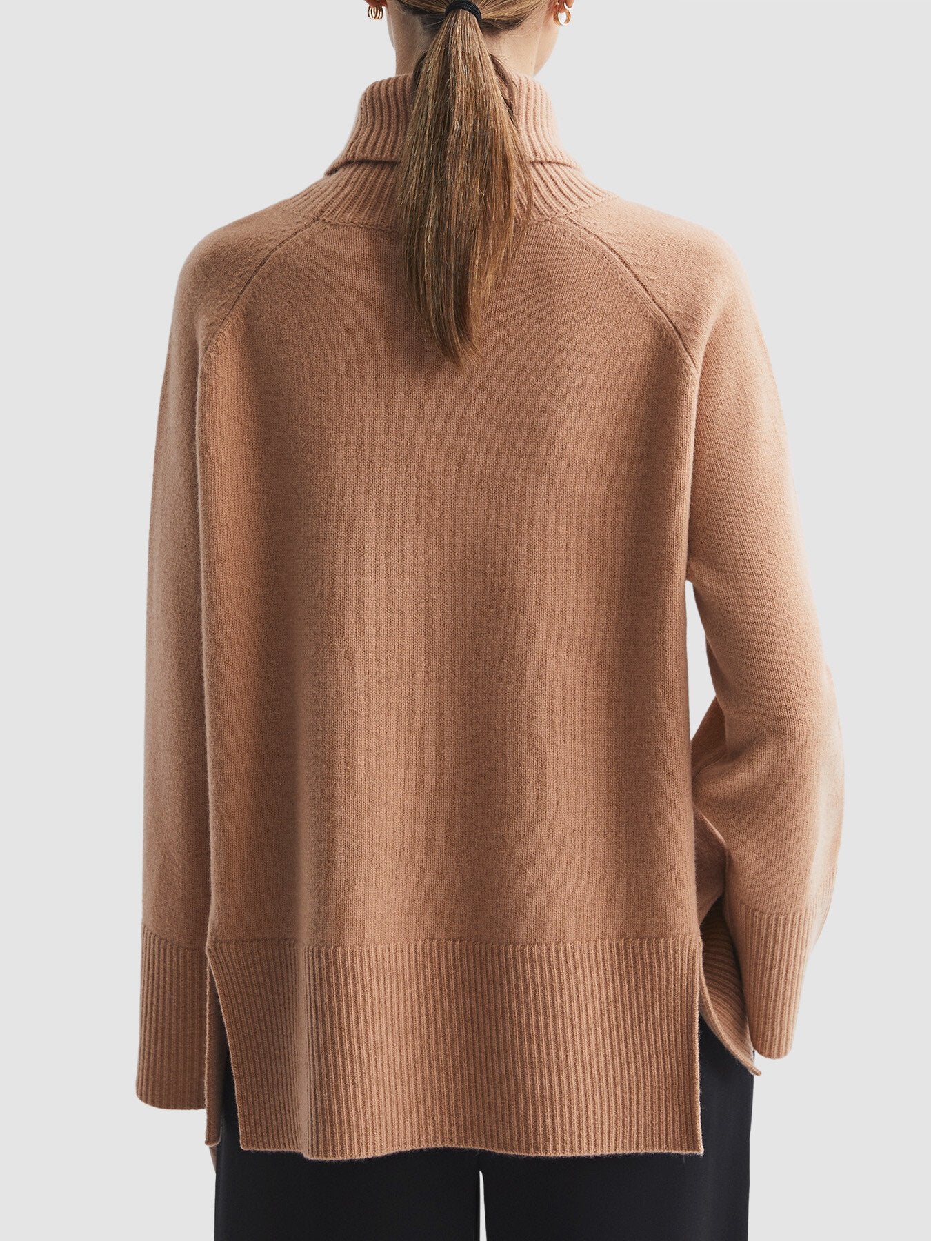 Edina Relaxed Wool-Cashmere Blend Roll Neck Jumper