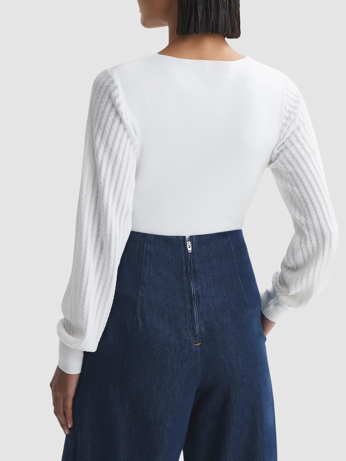 Lexi Knitted Blouson Sleeve Top