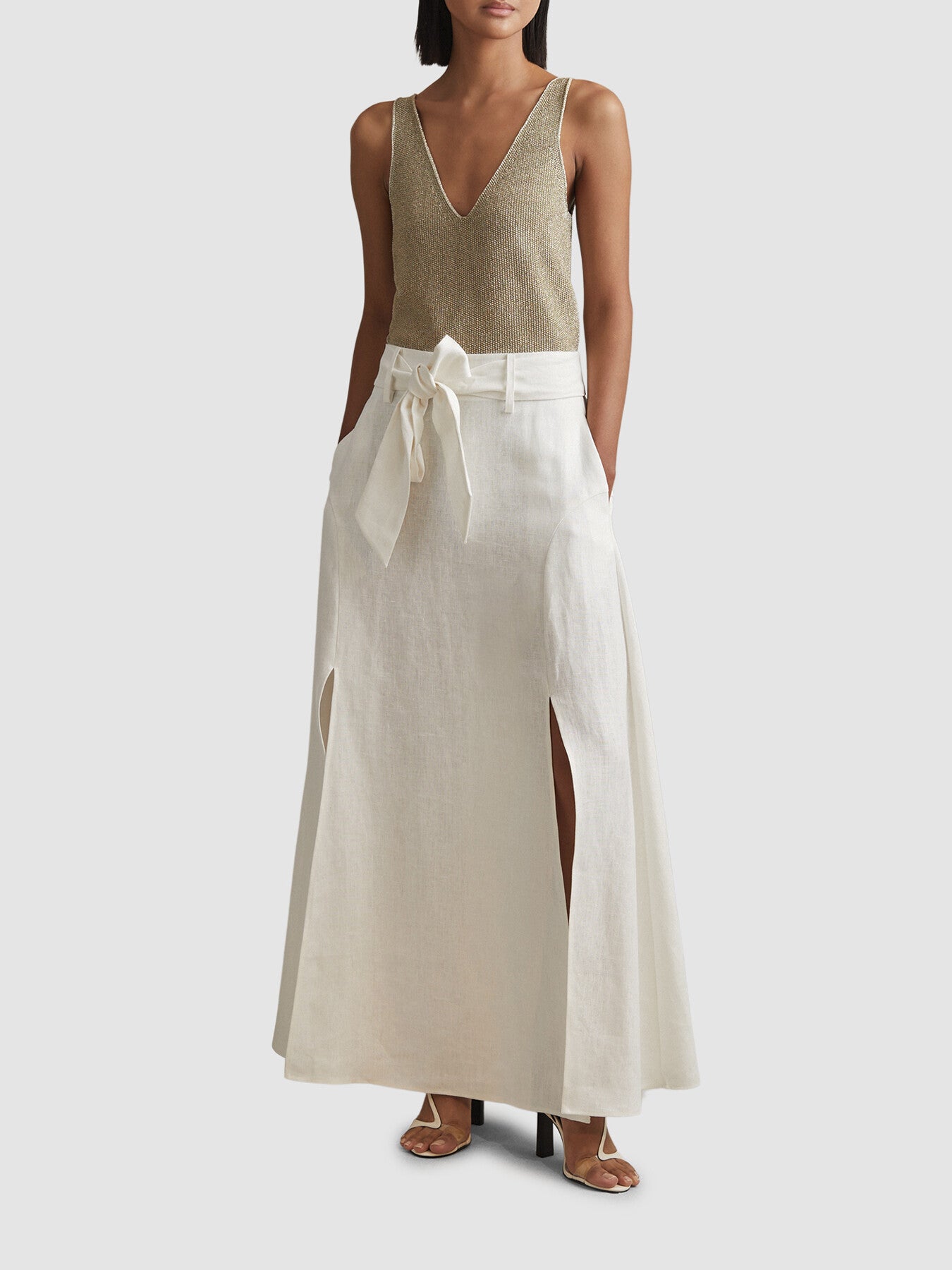 Mika Metallic V-Neck Vest