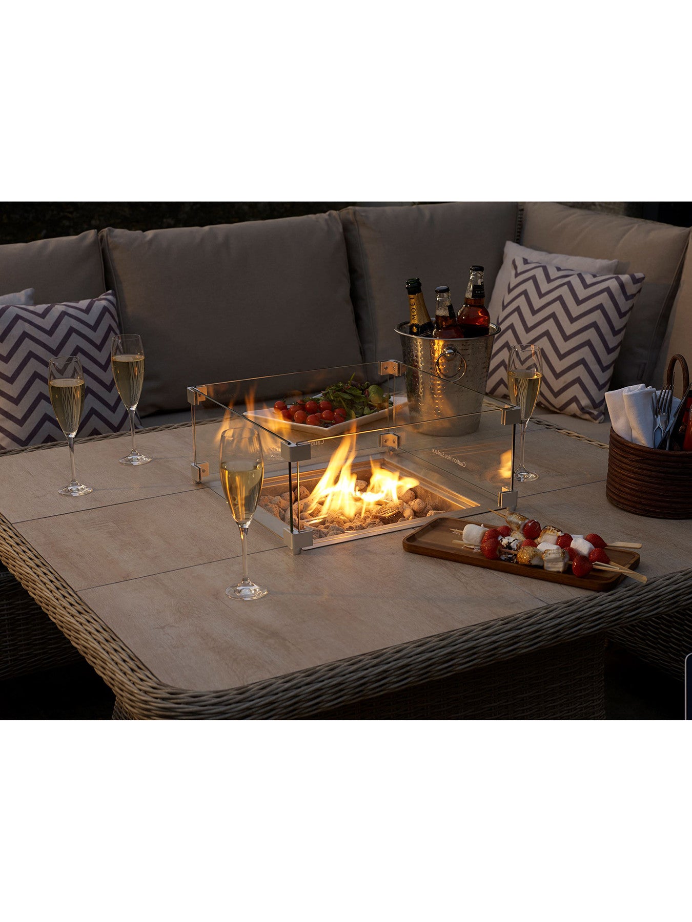 Chedworth Reclining Modular Sofa with Square Ceramic To