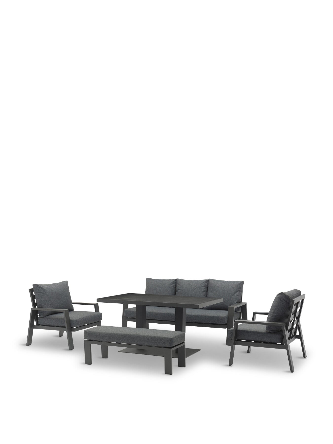 Amsterdam 3 Seater Sofa with Rectangle Piston Adjustabl