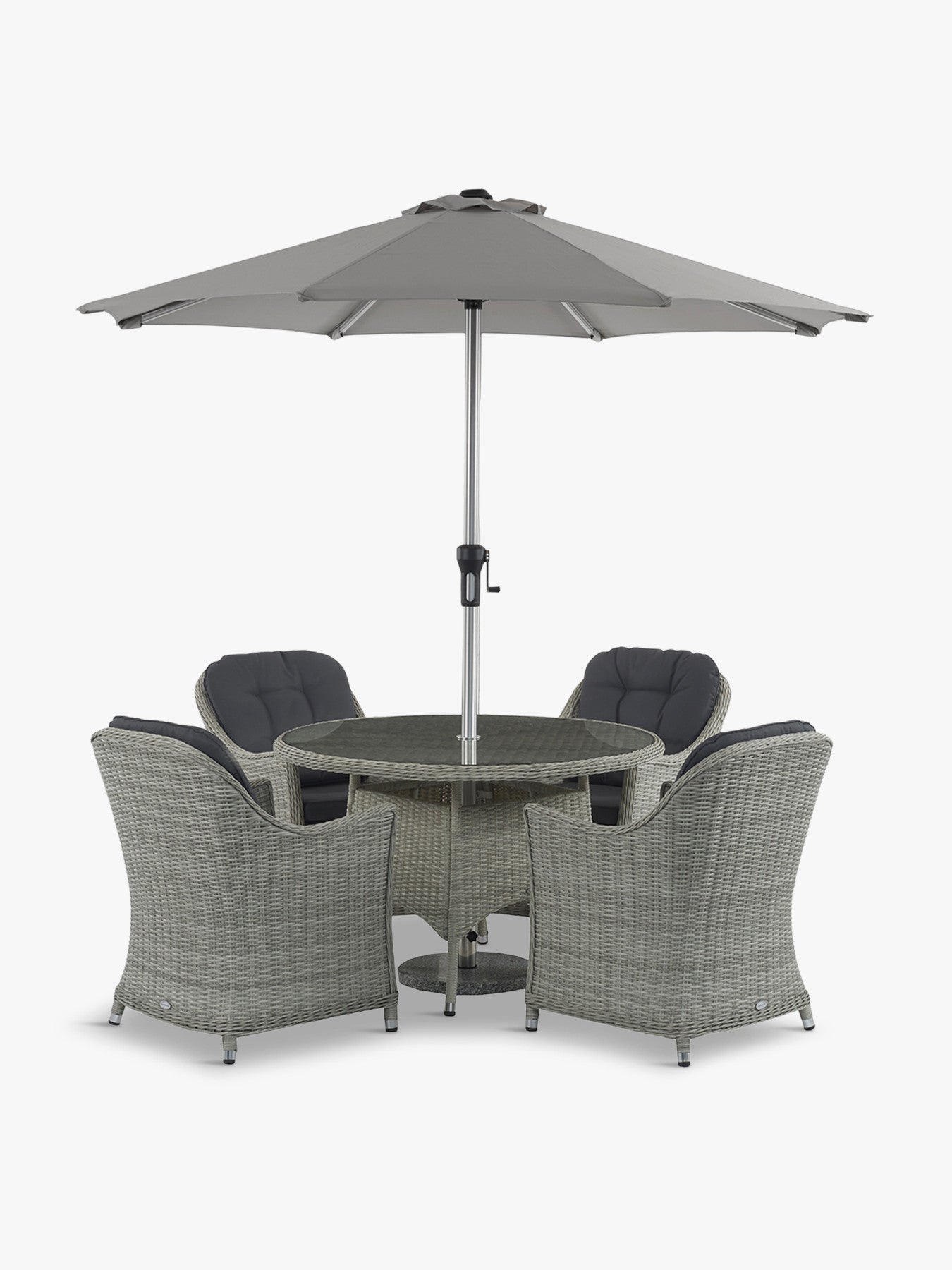 Monterey 120cm Round Table with 4 Armchairs & Para