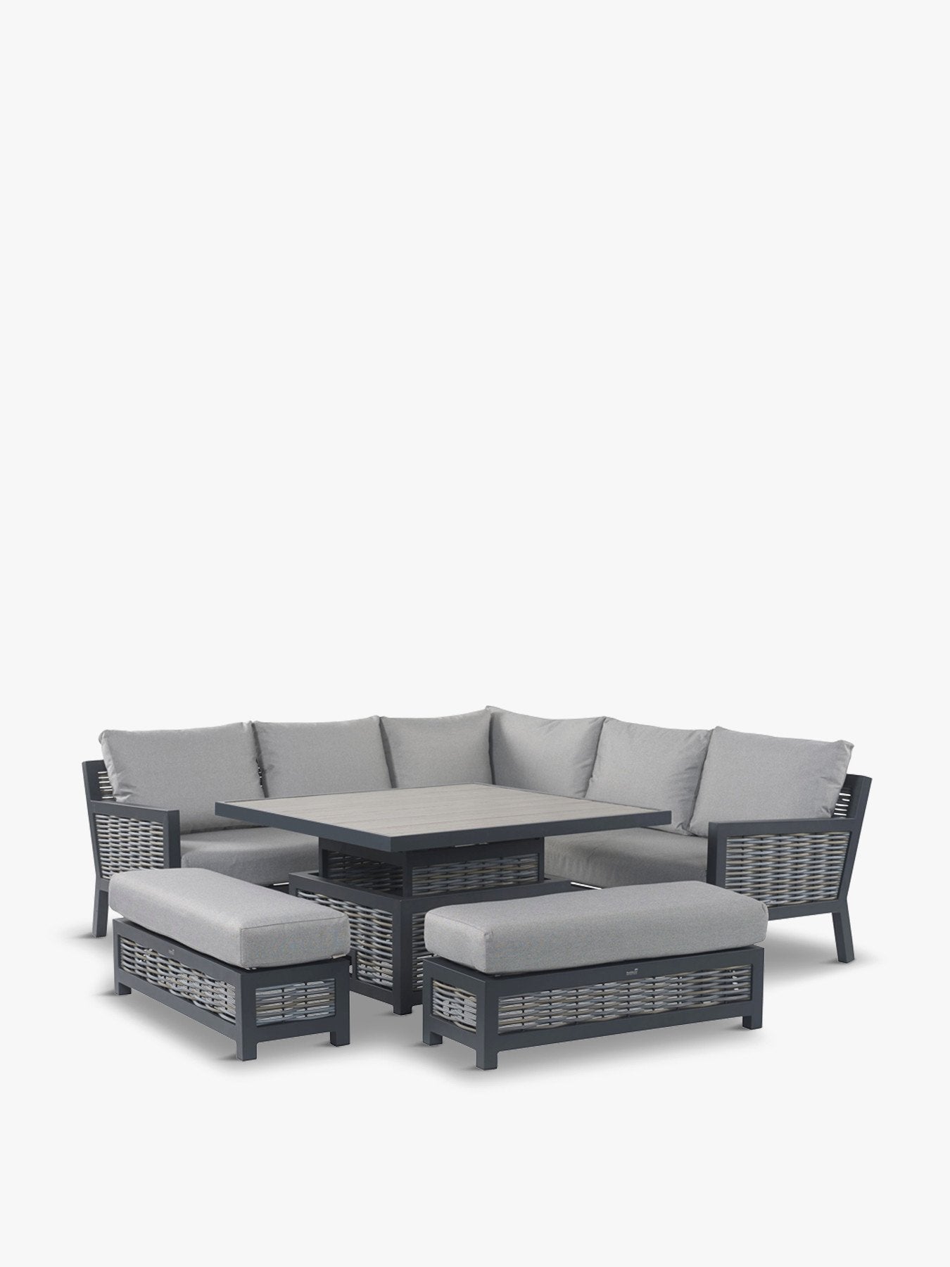 Portofino Modular Sofa with Adjustable Dining Table & 2 Ben