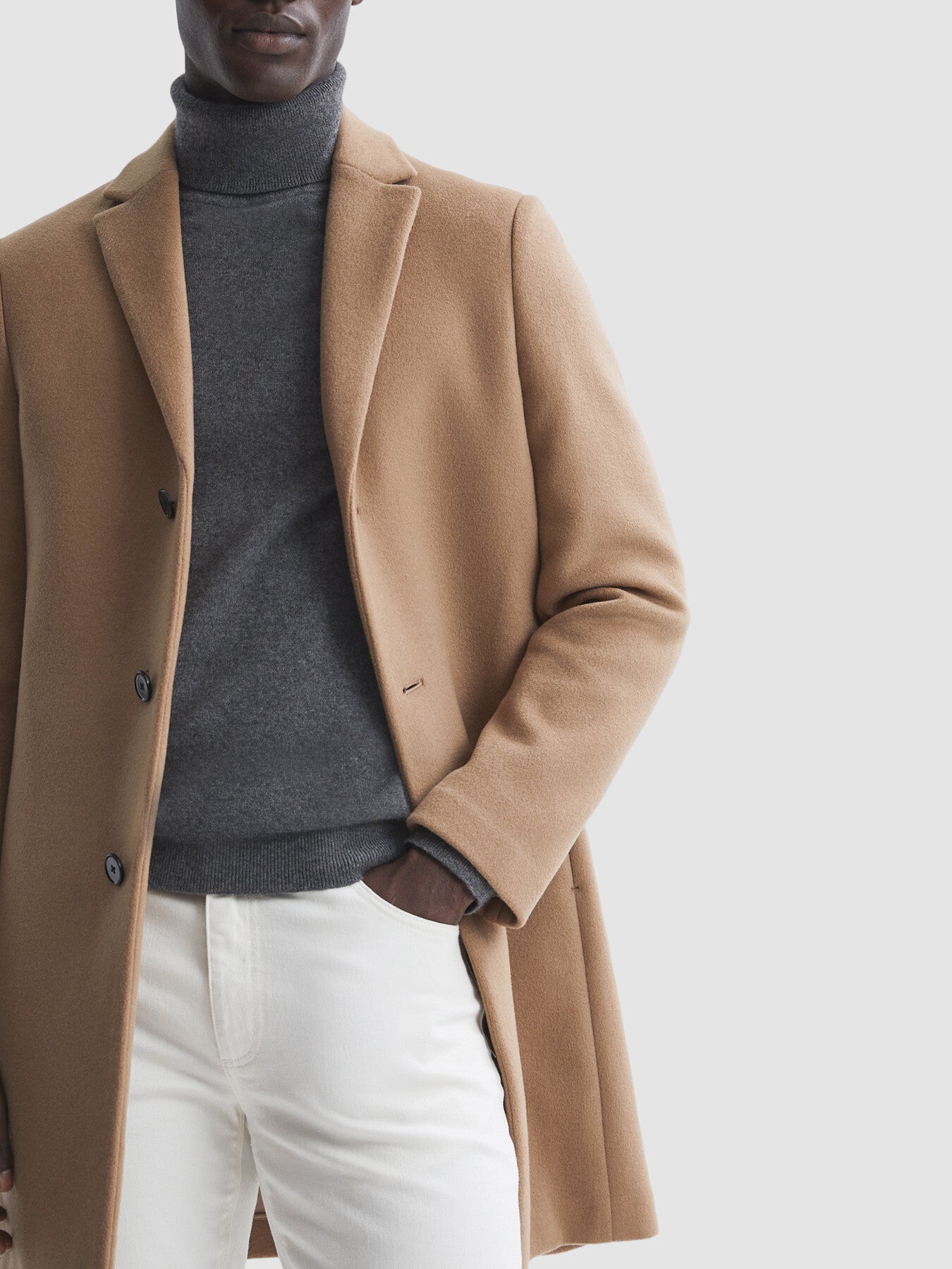 Gable Single Breasted Wool Overcoat