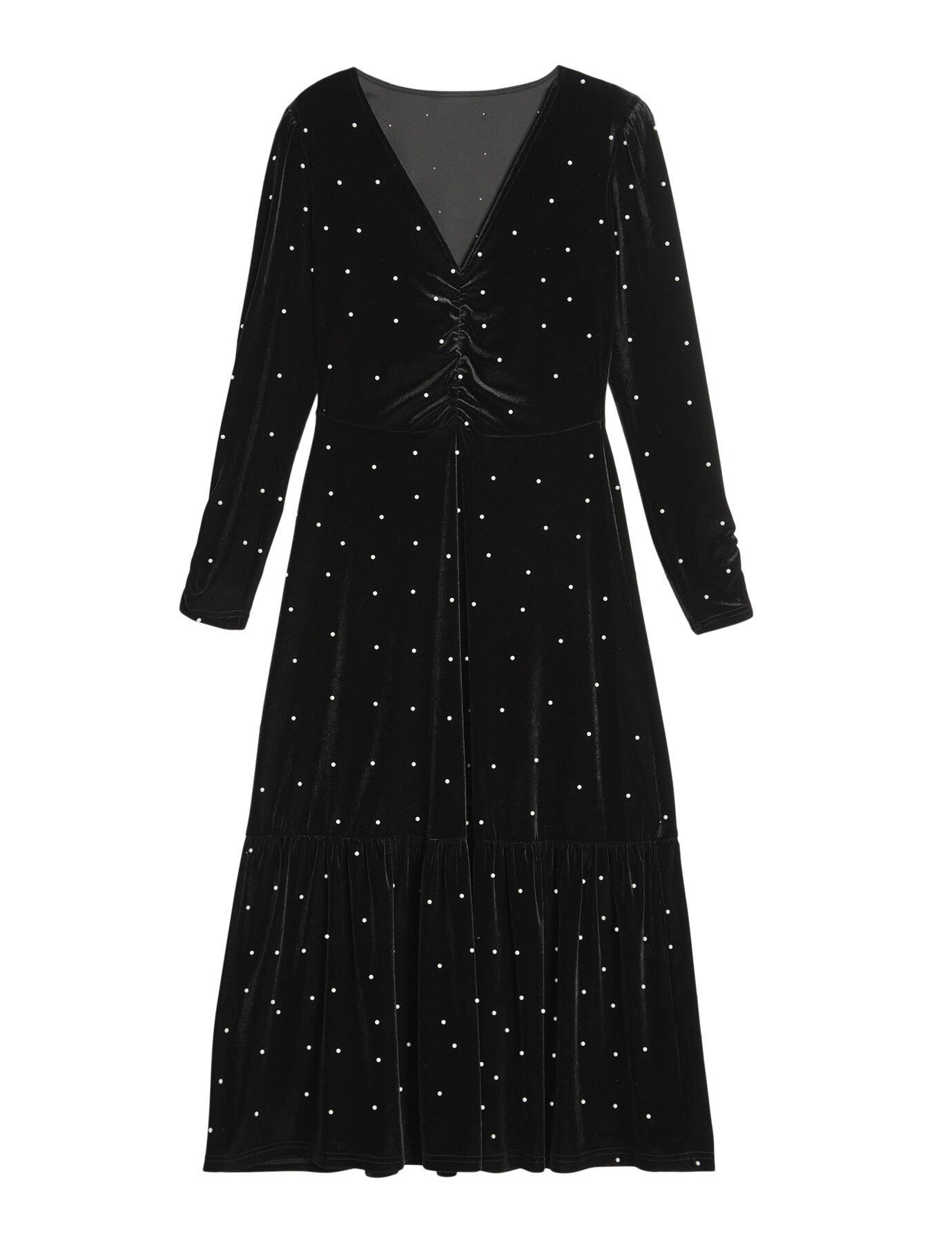 Velvet & Pearl Midi Dress