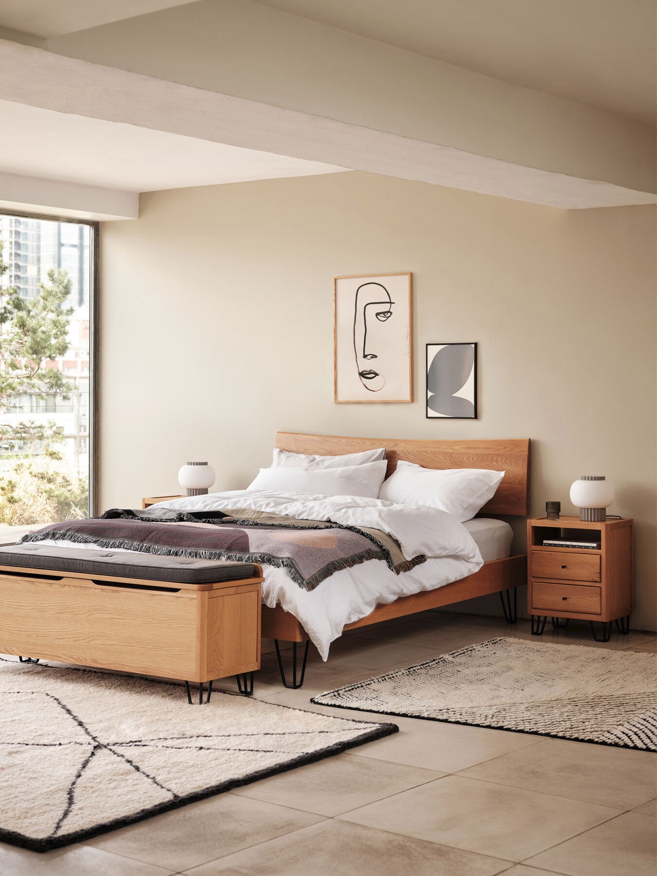 Brunel Bedside Table Oak