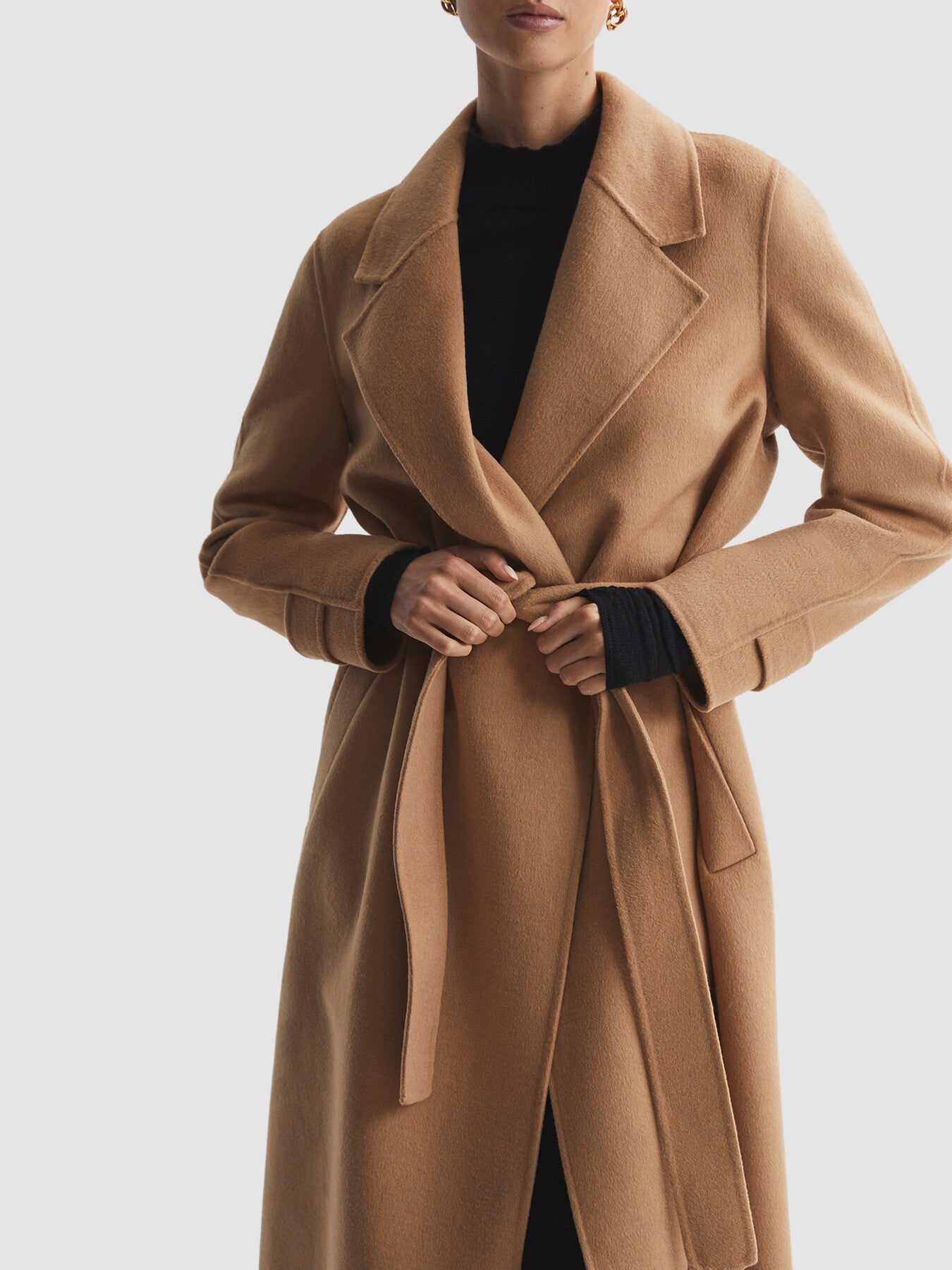 Emile Wool Belted Blindseam Coat