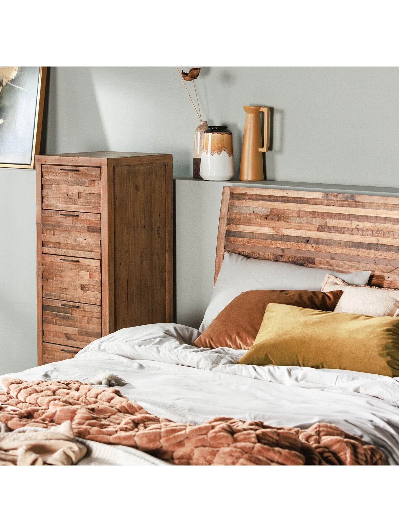 Charlie Reclaimed Wood 6 Drawer Lin