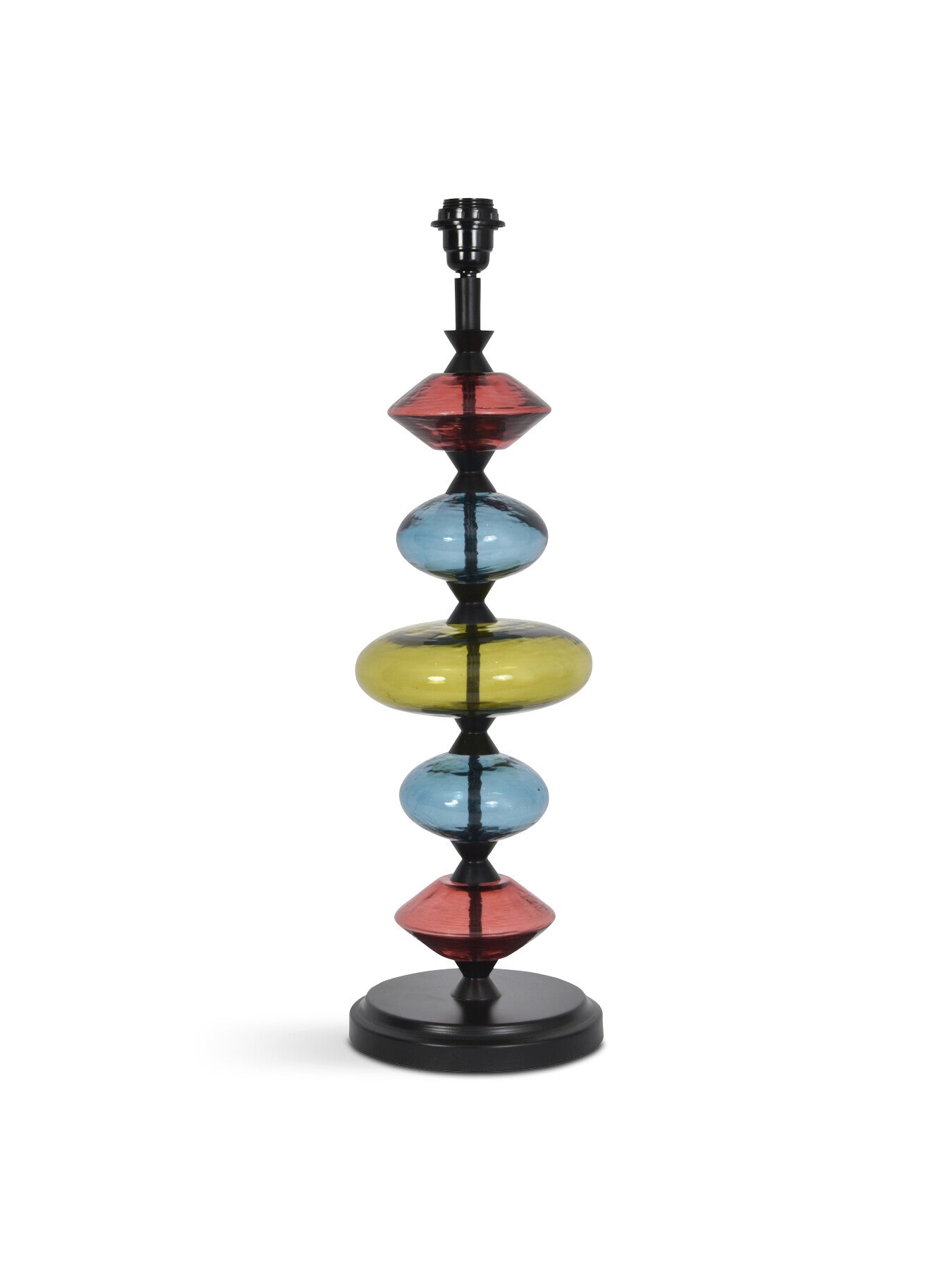 Eva Lamp in Ebony & Green Glass (Base Only) - E27
