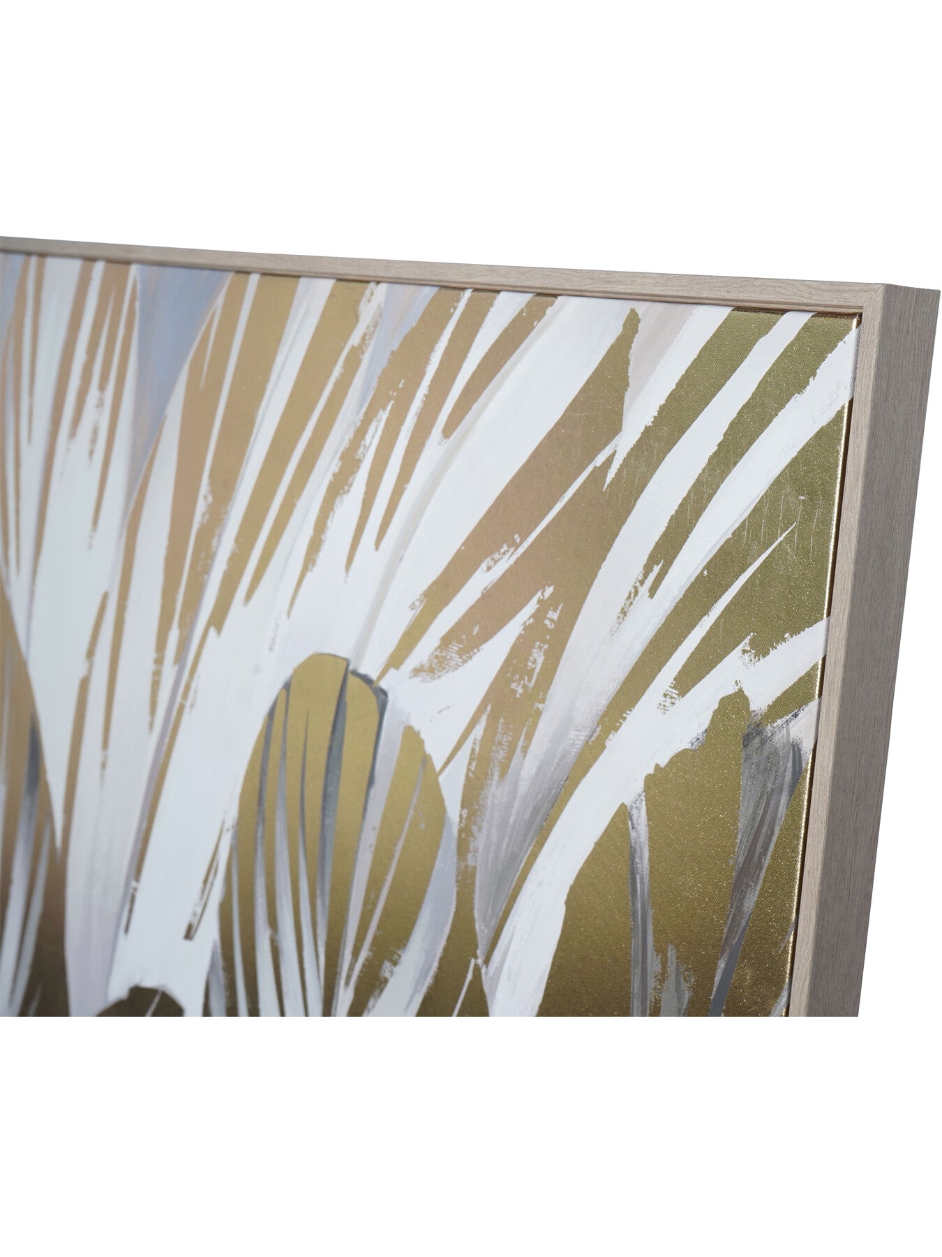 Feather Foiled Framed Canvas 140x100cm