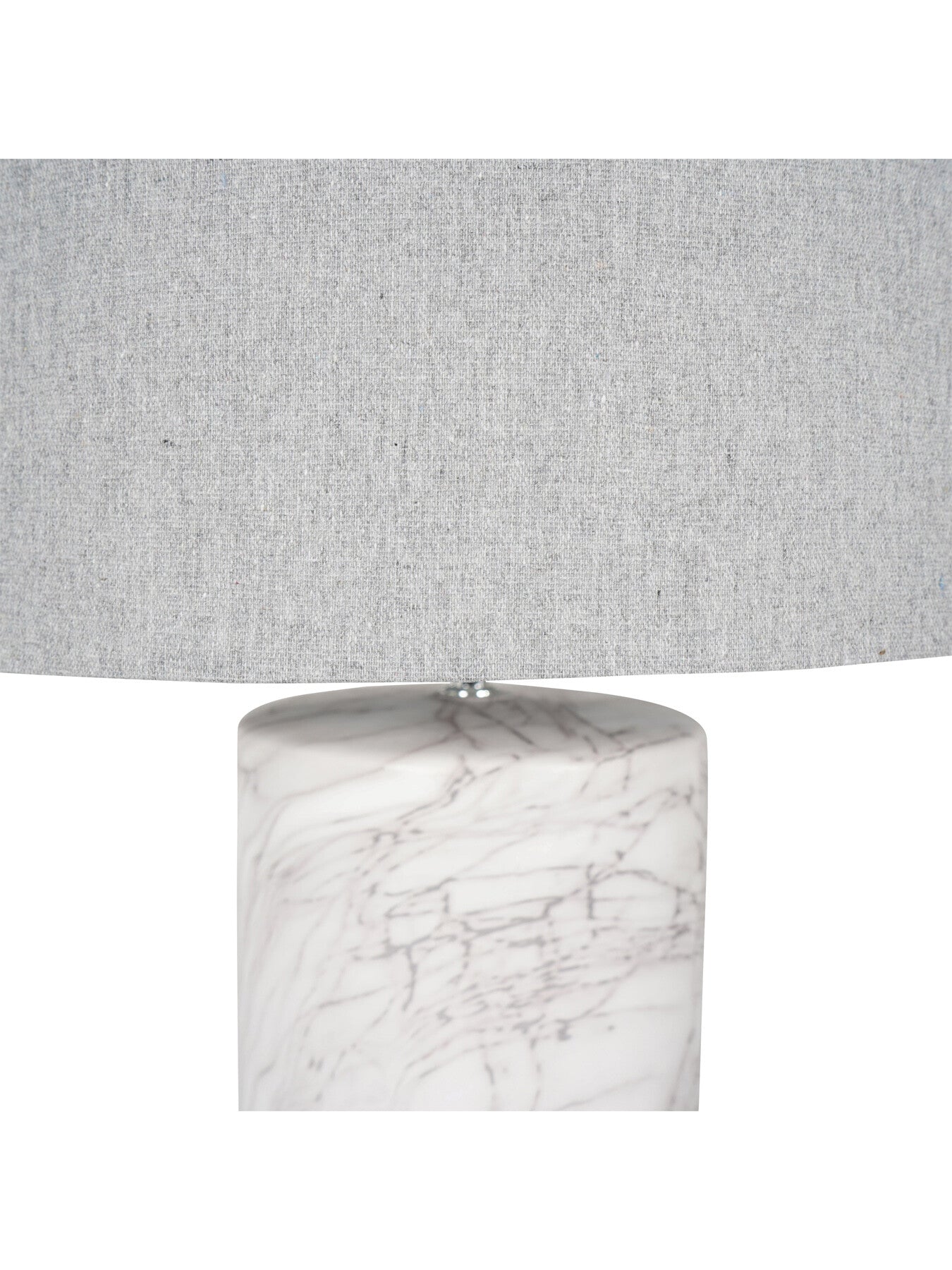 Effect Table Lamp 76cm with Grey Drum
