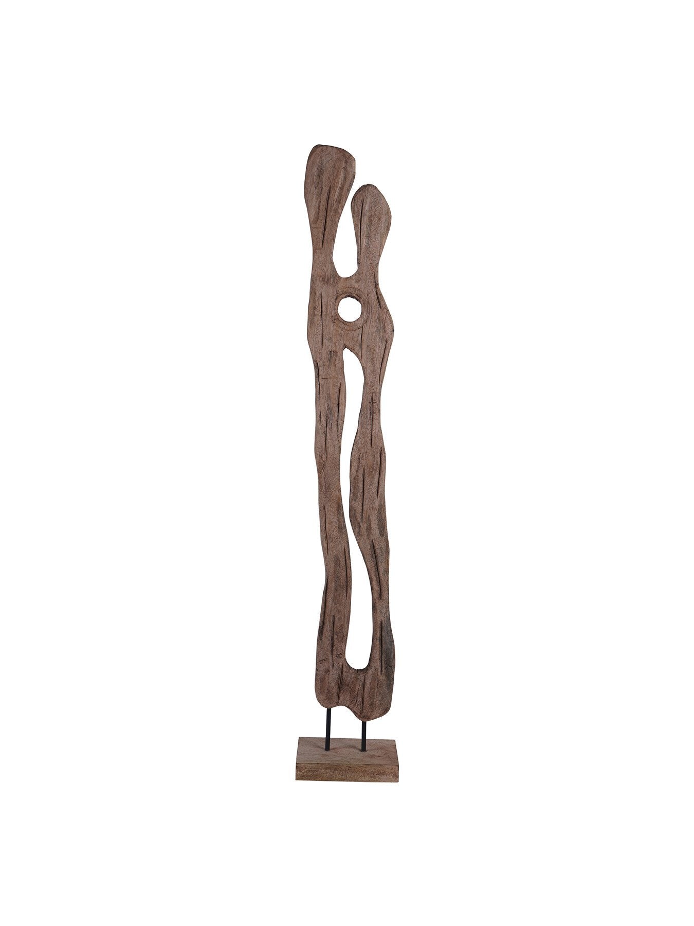 Carved Wood Textured  Sculpture Large