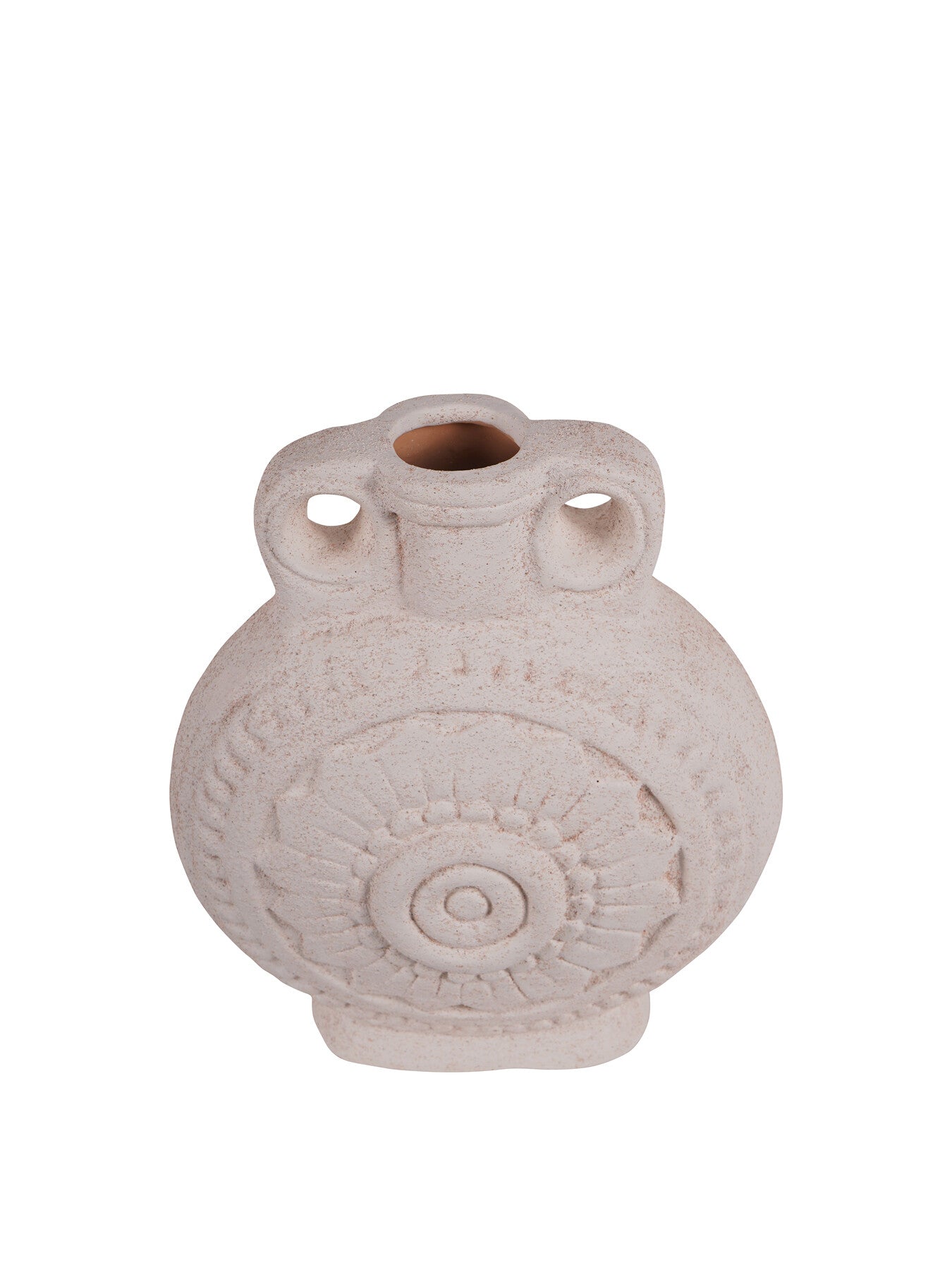 Brushed Textured Finish  Vase with Handles
