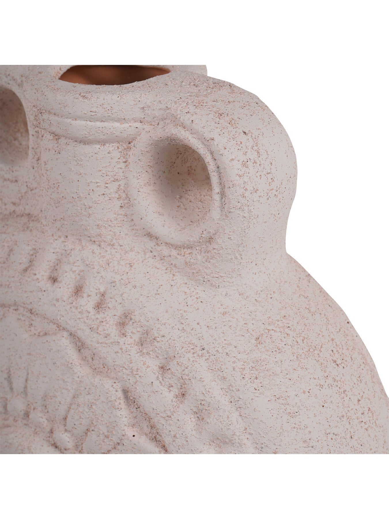 Brushed Textured Finish  Vase with Handles