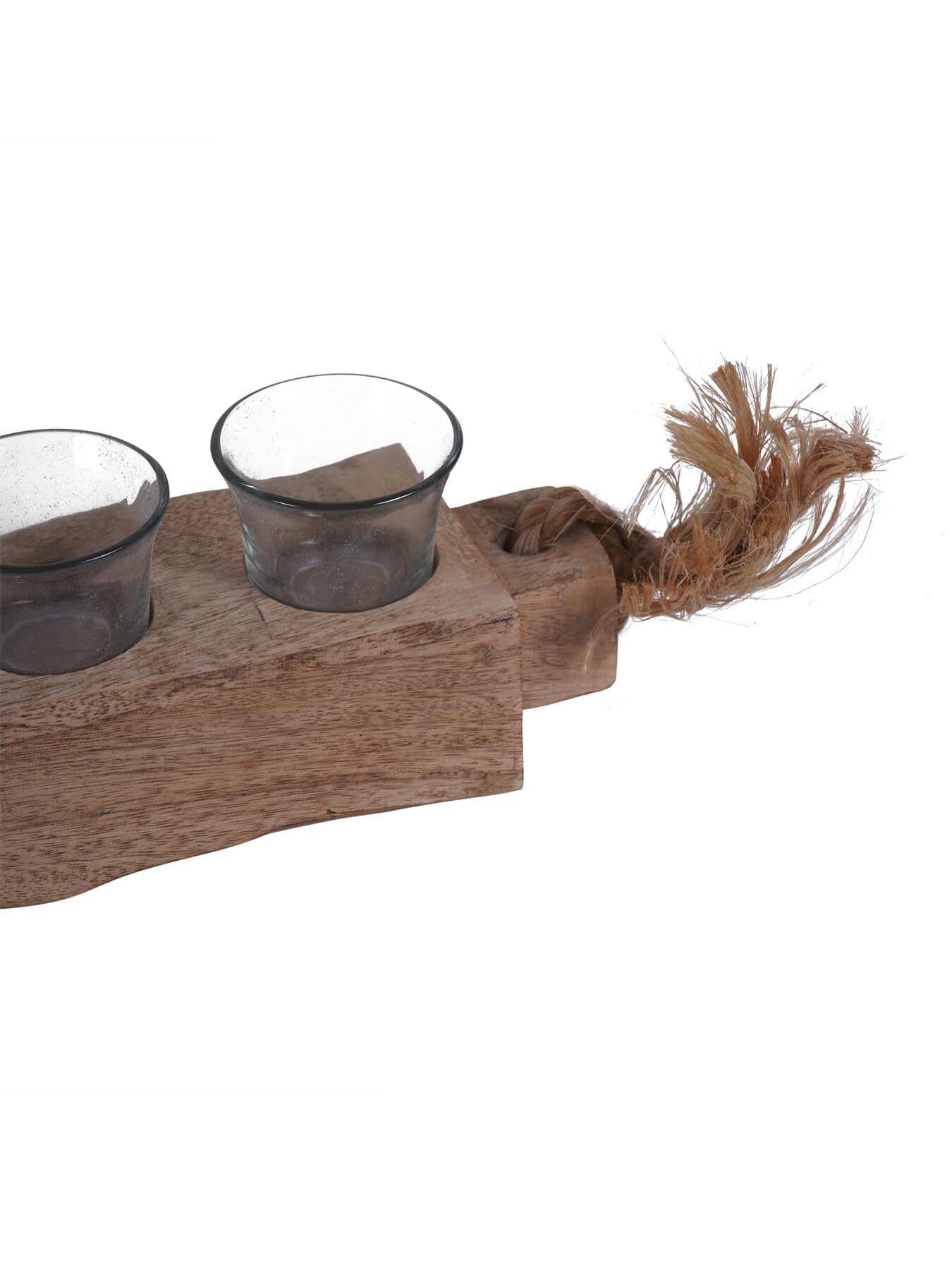 Vintage Wood 8 Light Tea Light Holder