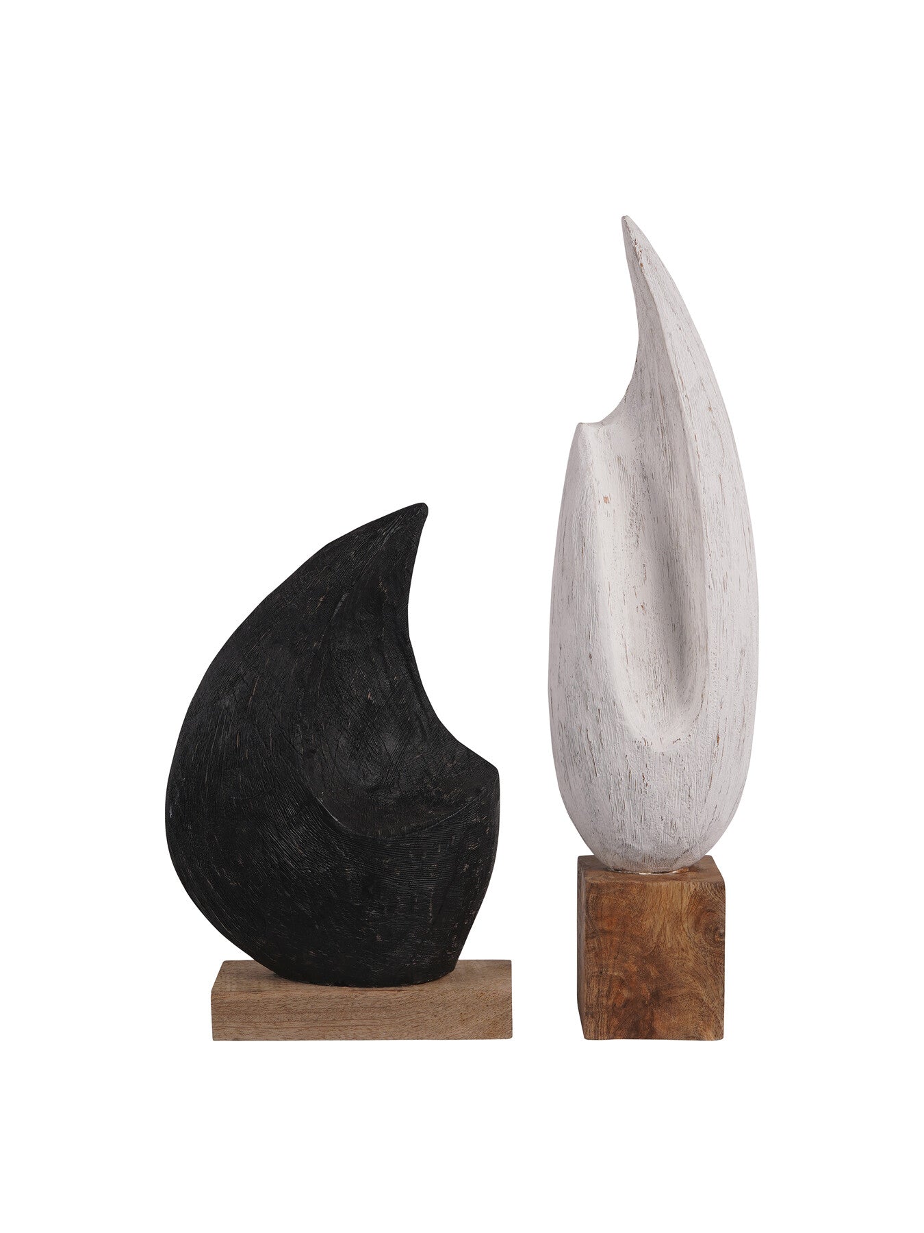Hand Carved Solid Wood Sculpture Black