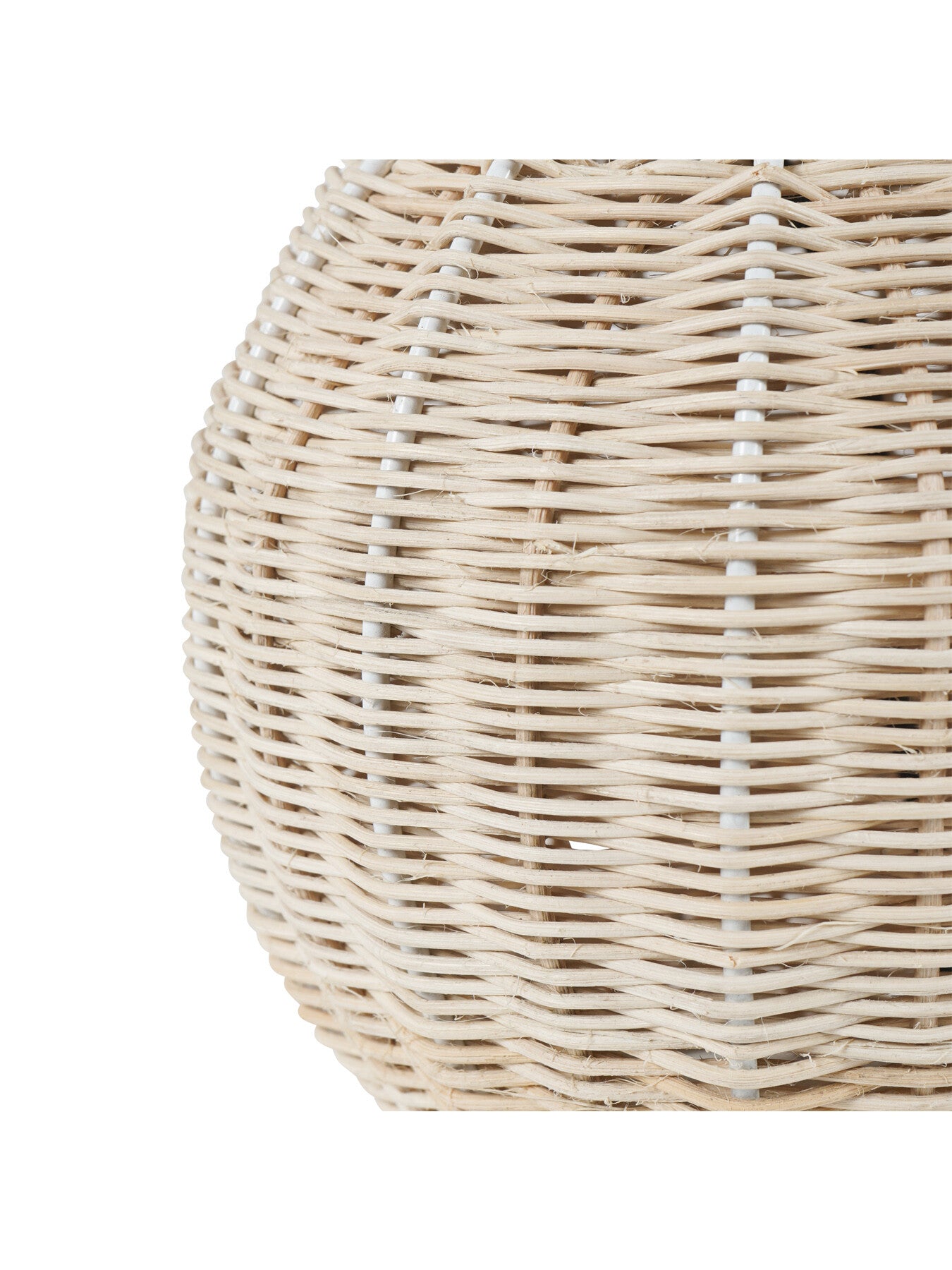 Rattan Lamp with Drum Shade Small