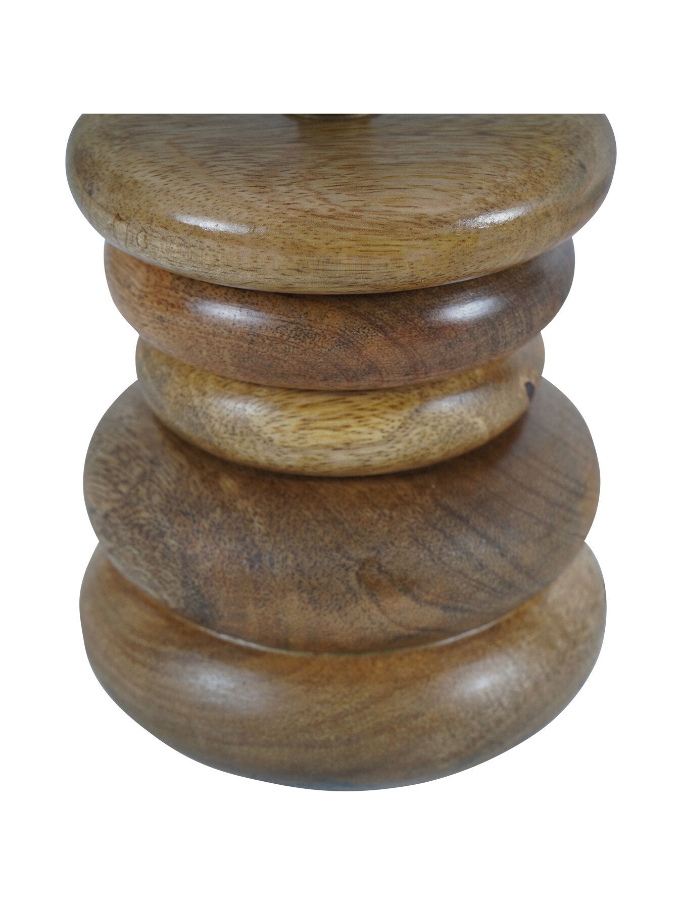 Leon Solid Wood Table Lamp with Silk Jute Shade Smal