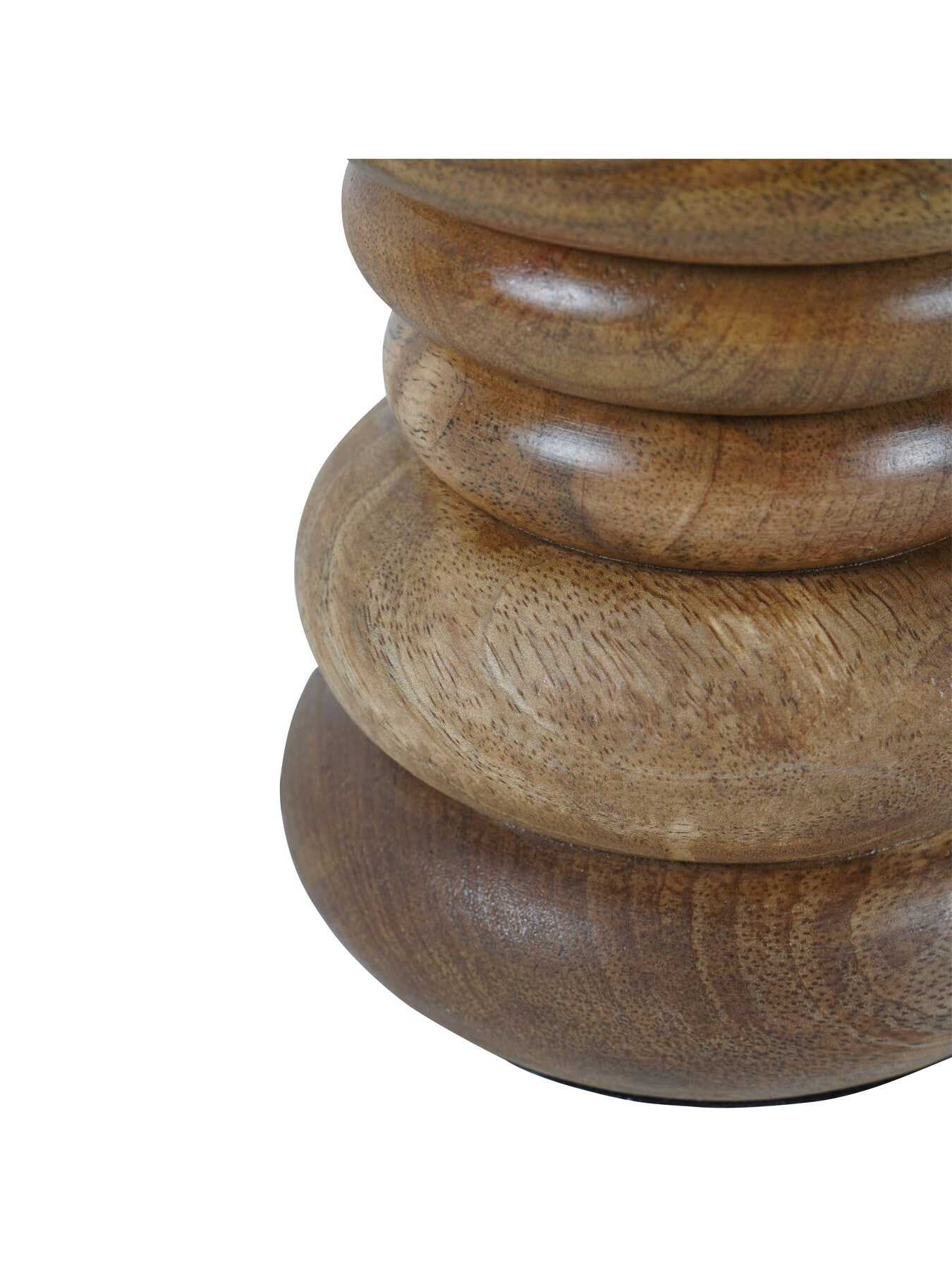 Leon Solid Wood Table Lamp with Silk Jute Shade Larg