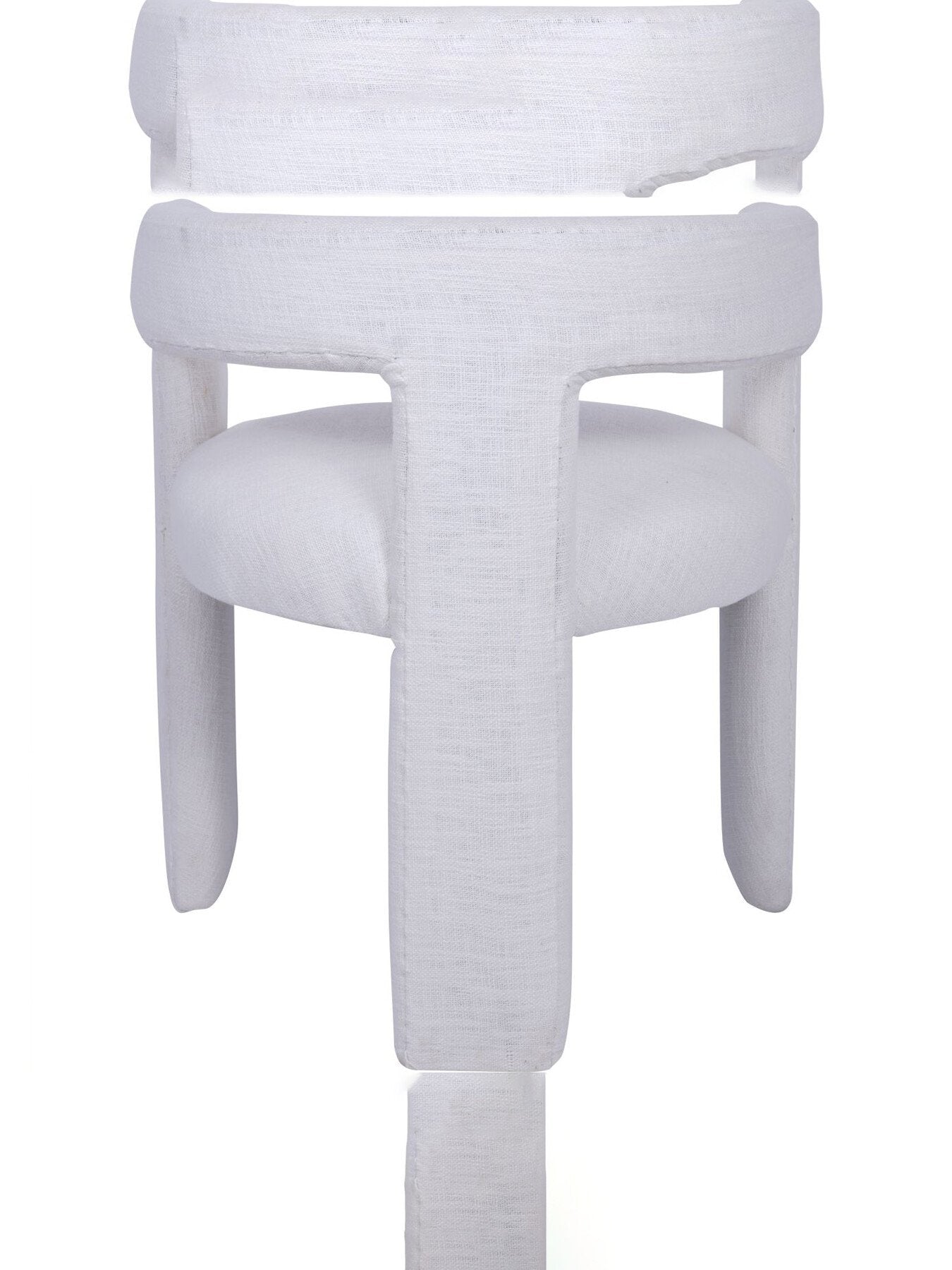 Fully Upholstered Ivory Slub Chair