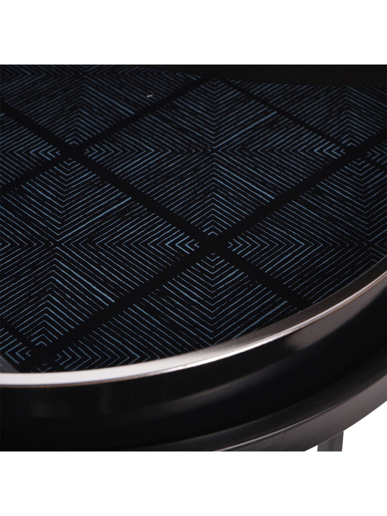 Squares Pattern Set Of 2 Side Tray Tables